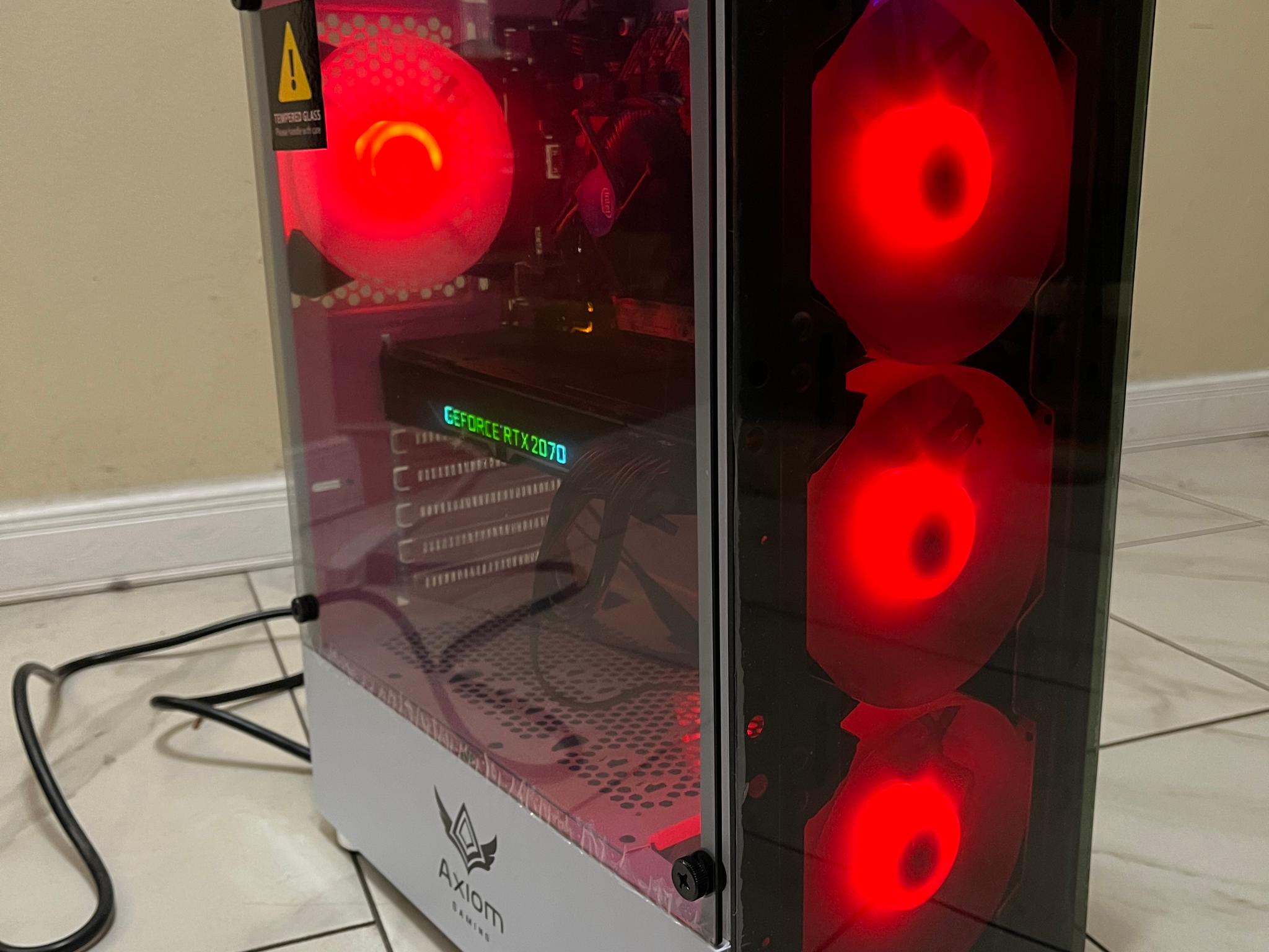 🔥RTX 2070, Intel i5-10400, 12GB RAM, 870 GB Storage, High FPS RGB Gaming PC w/ Remote & Wi-Fi & BT