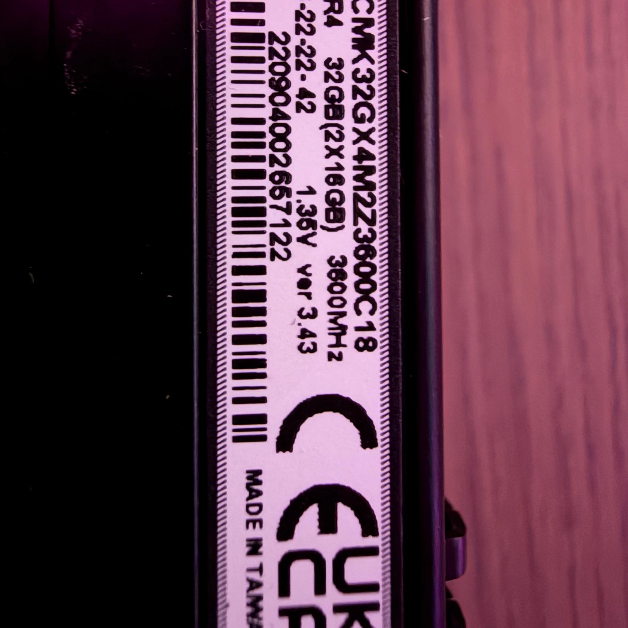 Corsair Vengeance LPX 32 GB (2x 16 GB)DDR4 3600 MHz