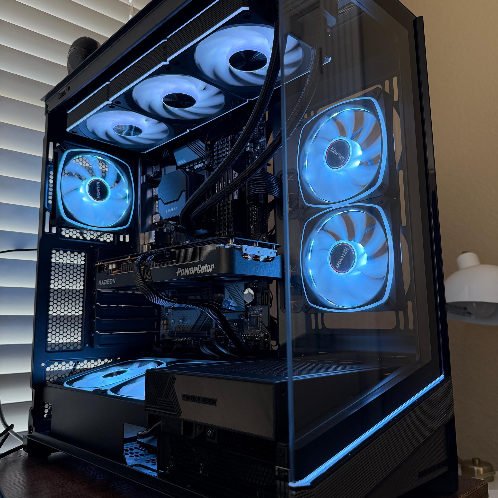 ❄️ GLACIER | RX 9070 GRE 12GB • Ryzen 7 5800X • 32GB • WiFi 6 • 360mm AIO