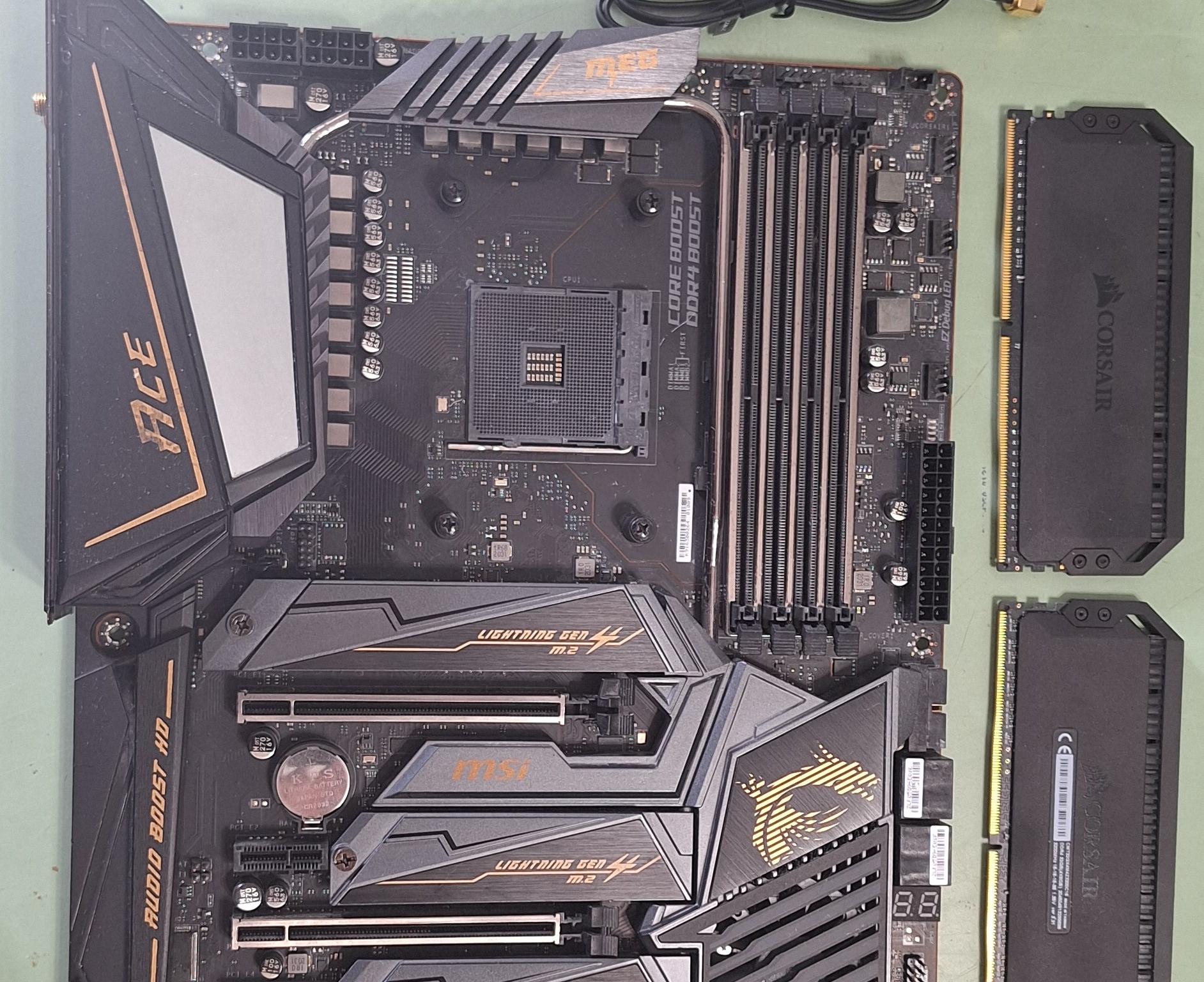 MSI MEG X570 ACE Motherboard with 16 gigs of DDR4 Ram