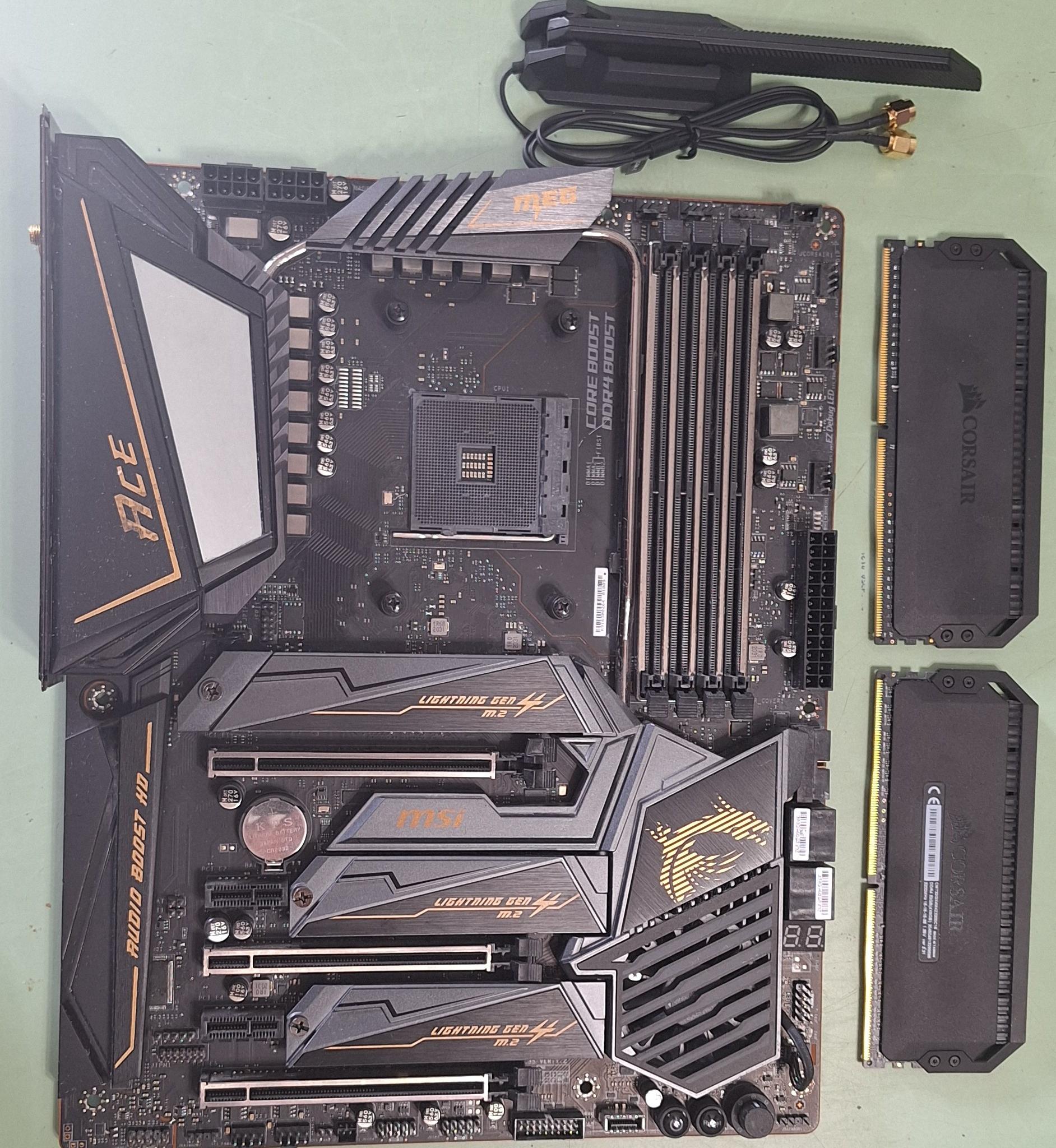MSI MEG X570 ACE Motherboard with 16 gigs of DDR4 Ram