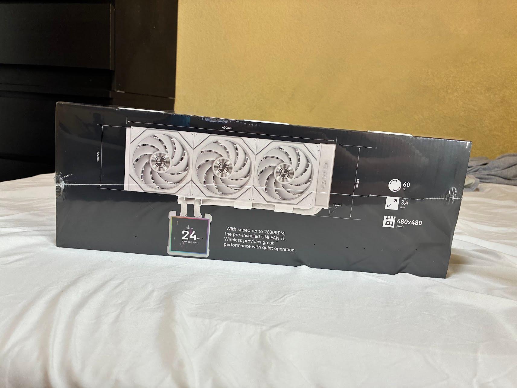 Lian Li HydroShift II LCD-S 360TL 360mm AIO Liquid CPU Cooler - White (LGA1700 LGA1851 AM4 AM5)