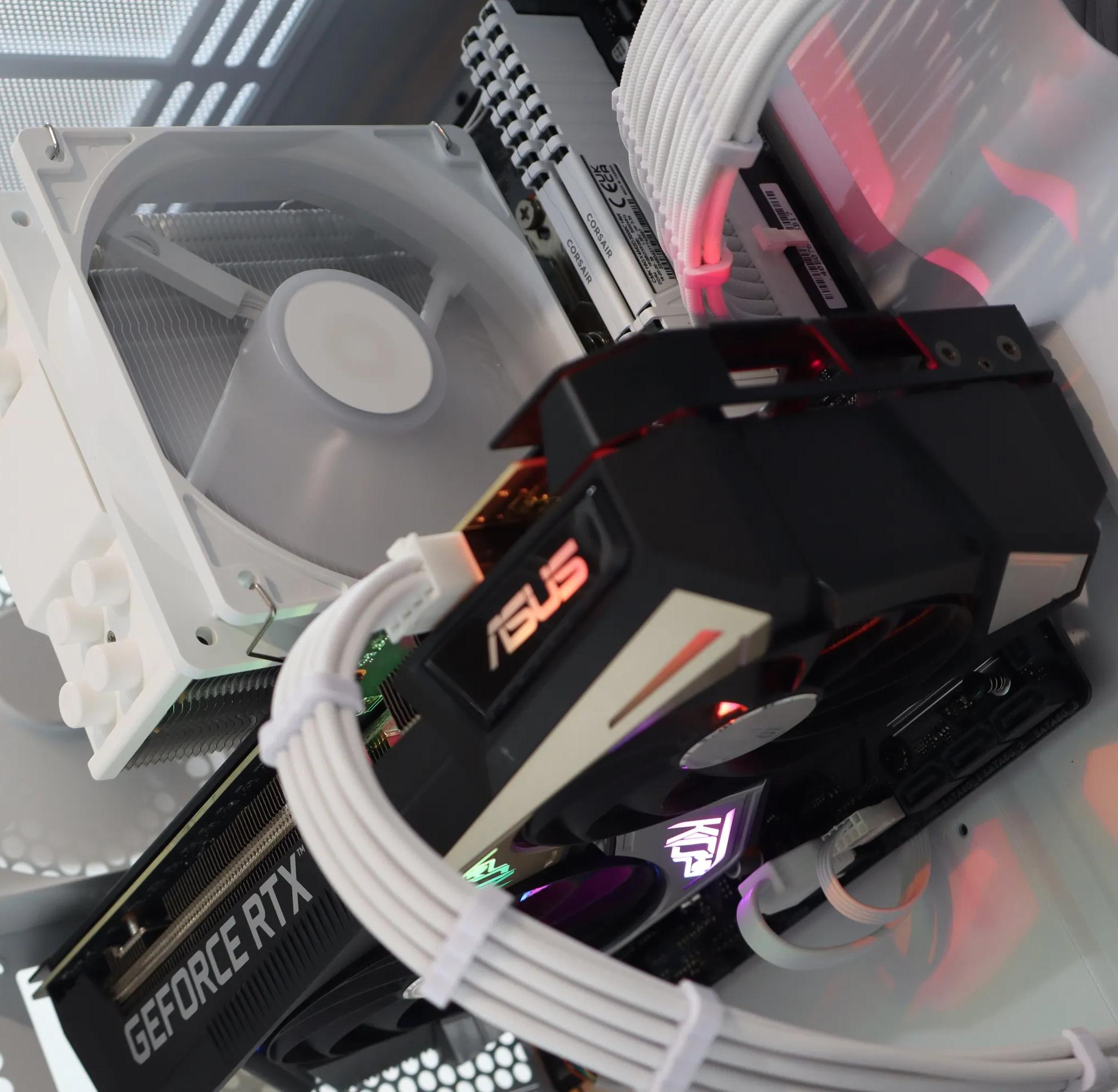 ⚡ White Gaming PC – Ryzen 5 + RTX 3060 Ti Beast ⚡