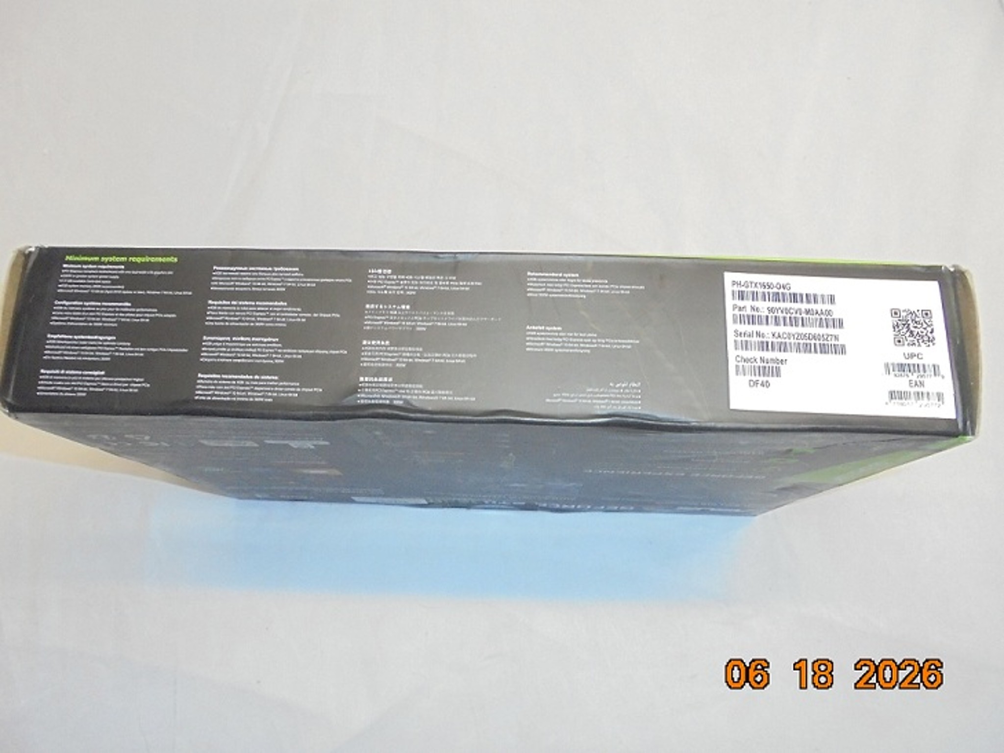 ASUS PHOENIX GTX 1650 OC/PH-GTX1650-O4G/Like New Open Box Condition