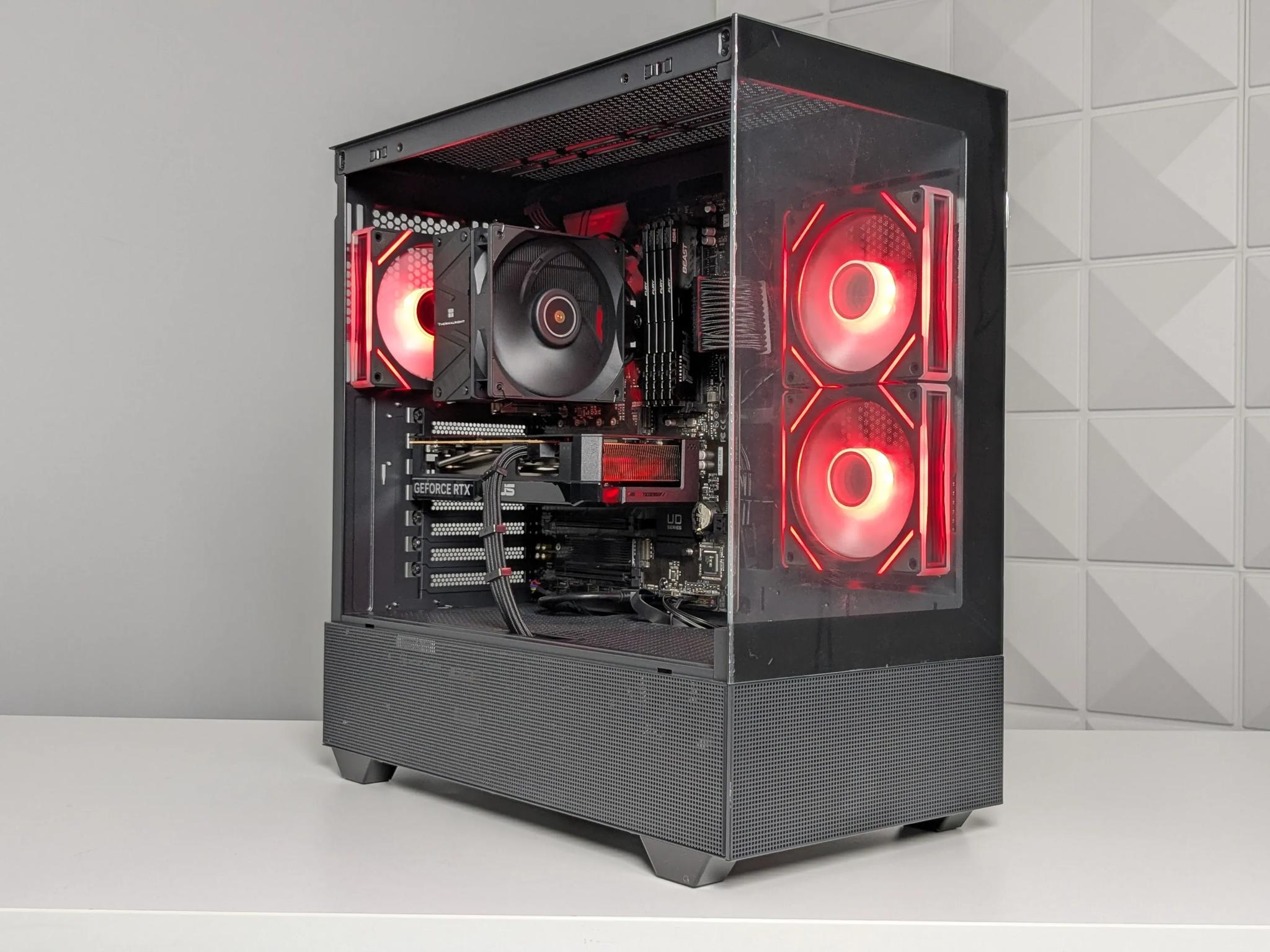 Black RGB Gaming PC - Ryzen 5 5500 - RTX 5060