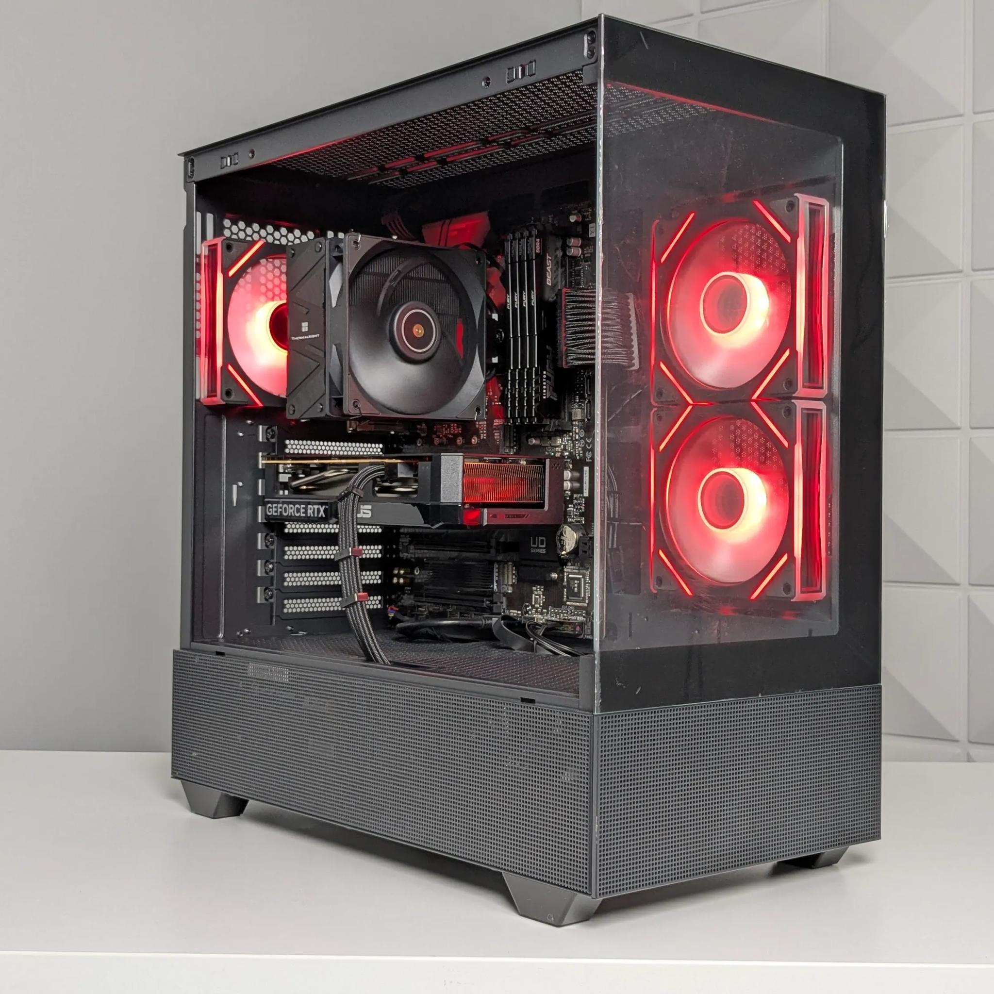 Black RGB Gaming PC - Ryzen 5 5500 - RTX 5060
