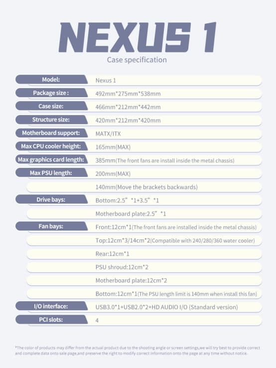 Segotep Nexus 1 Mid-Tower MATX/ITX Case  + Free HB-12 ARGB Fan & Blind Box Gift