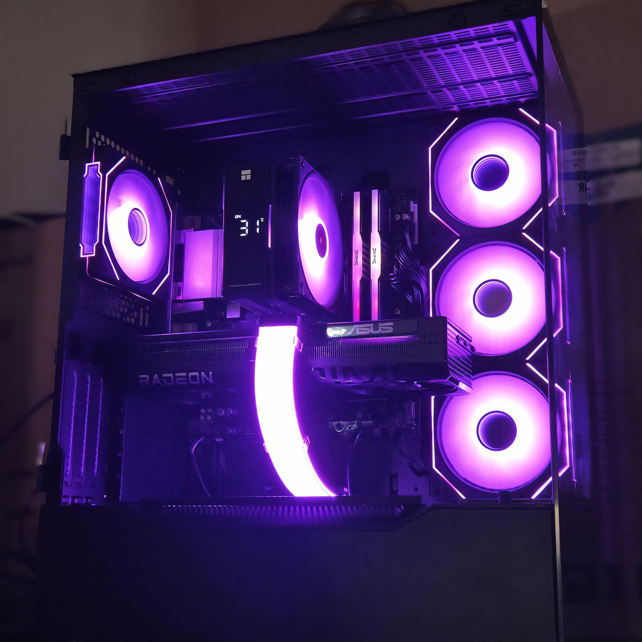 Magmadar!🔥– Ryzen 7 5800XT • RX 9060 XT • 32GB DDR4 • 1TB Gen4 NVMe • Temp Display