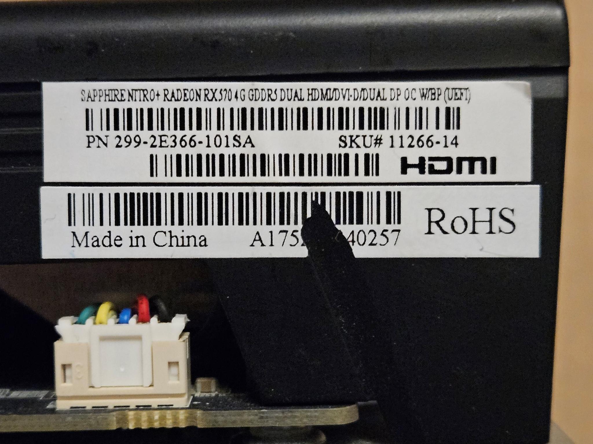 Sapphire Nitro+ RX 570 4Gb - Used