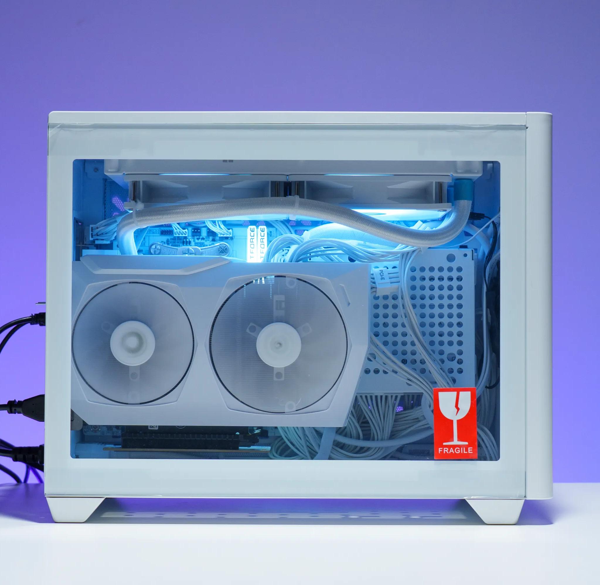 Compact All White Gaming PC | RTX 3070 | Ryzen 7 5700x | Mini-ITX NR200P | ARGB