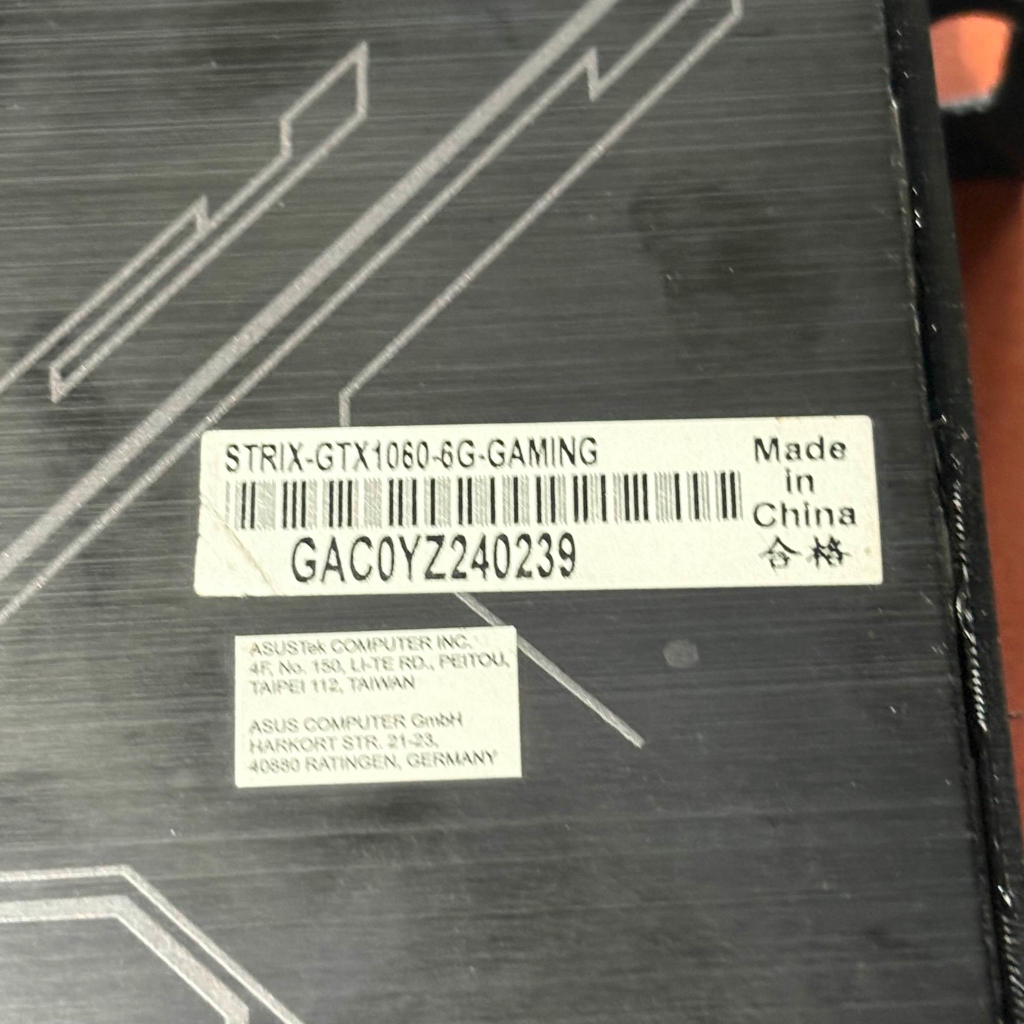 ASUS ROG STRIX 1060 6GB