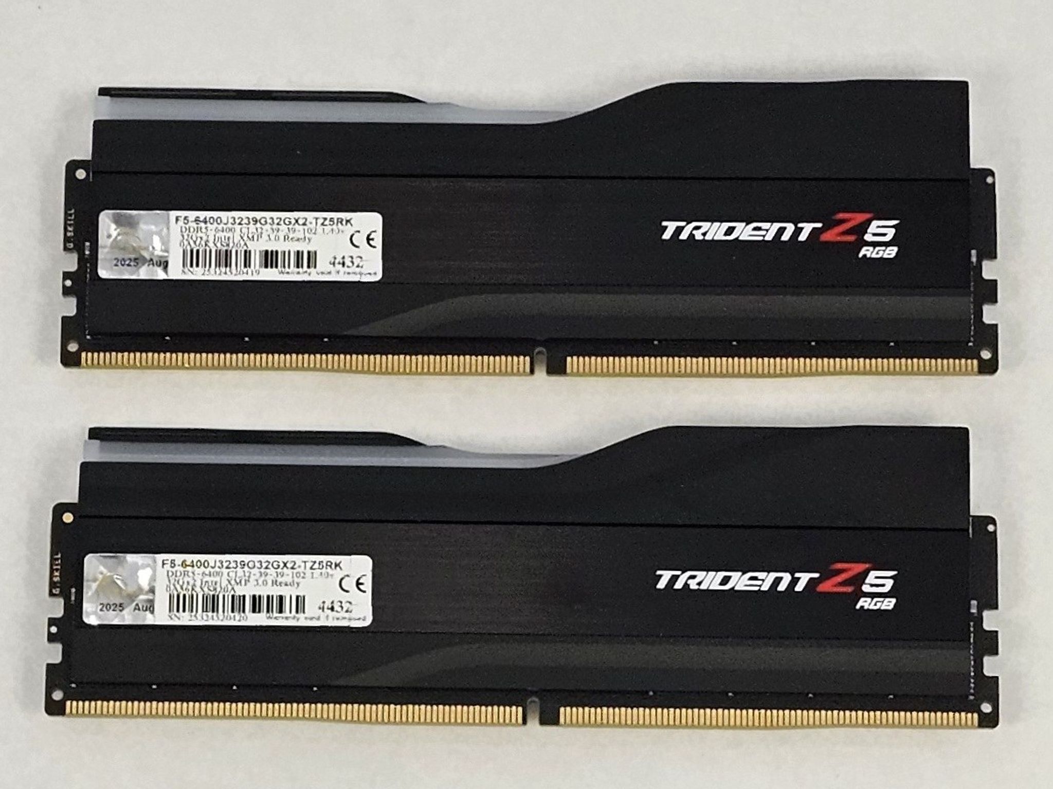 64GB DDR5 (2x32GB) CL32 6400MT/s G.Skill Trident Z5 RGB