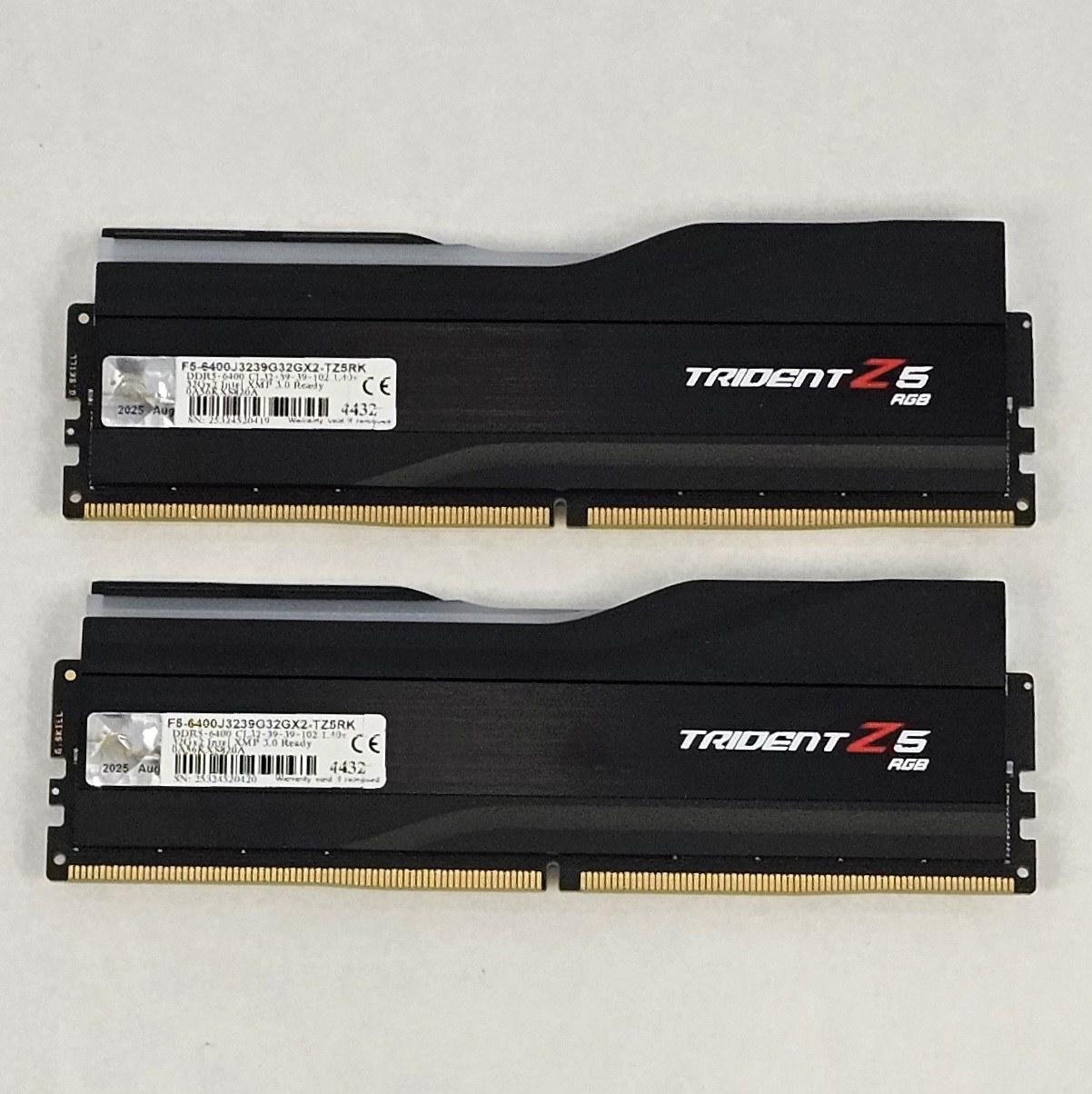 64GB DDR5 (2x32GB) CL32 6400MT/s G.Skill Trident Z5 RGB