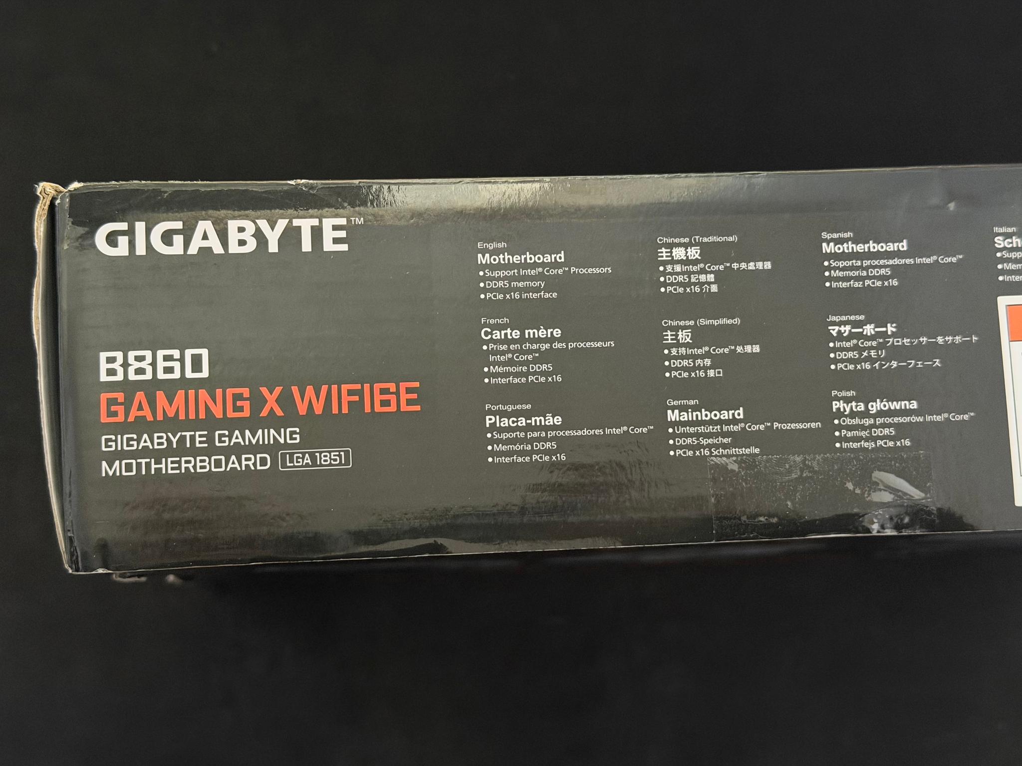 GIGABYTE B860 GAMING X WIFI6E Intel Core Ultra (Series 2) LGA 1851 Motherboard,