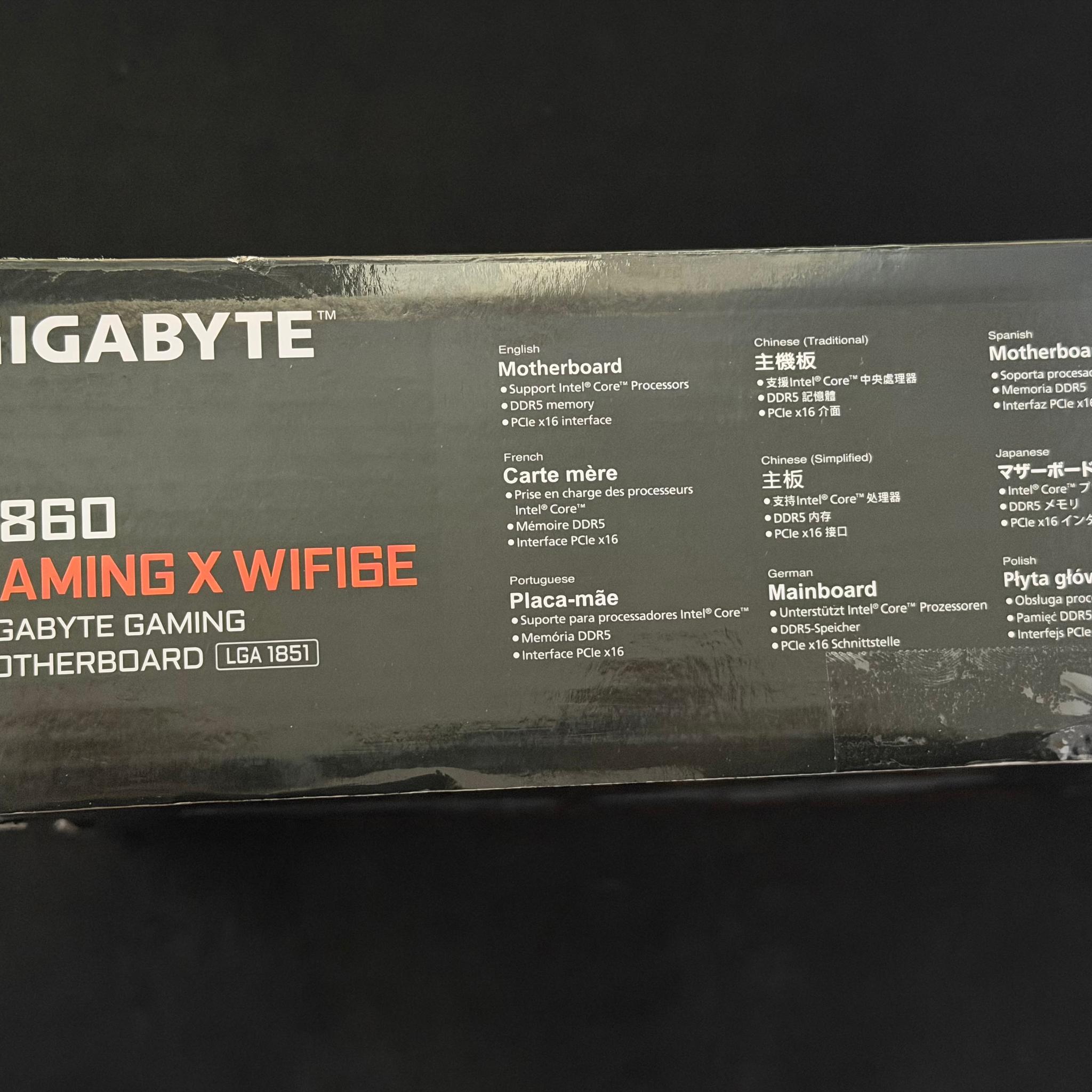 GIGABYTE B860 GAMING X WIFI6E Intel Core Ultra (Series 2) LGA 1851 Motherboard,