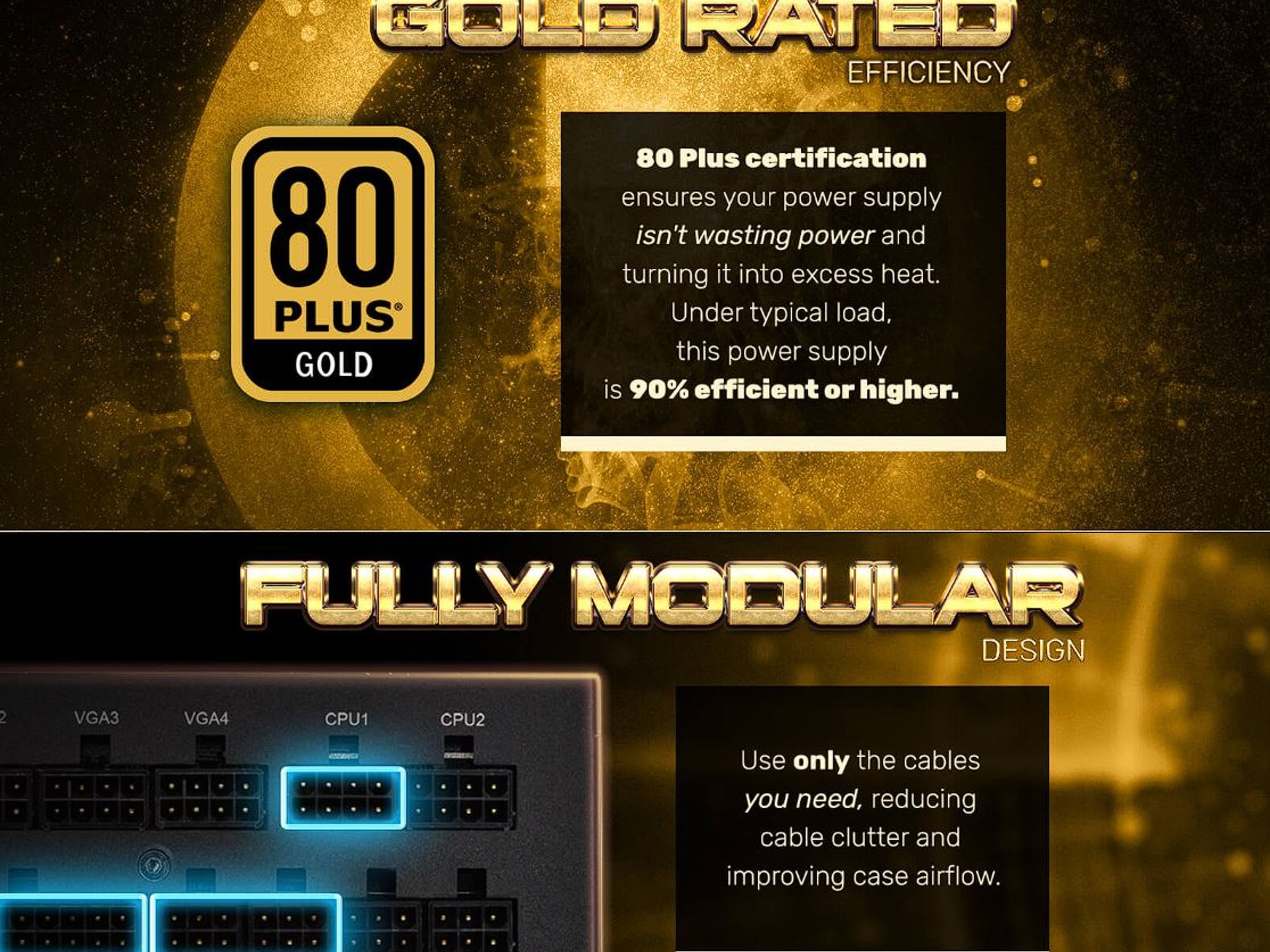 EVGA SuperNOVA 850 GA, 80 Plus Gold 850W, Fully Modular