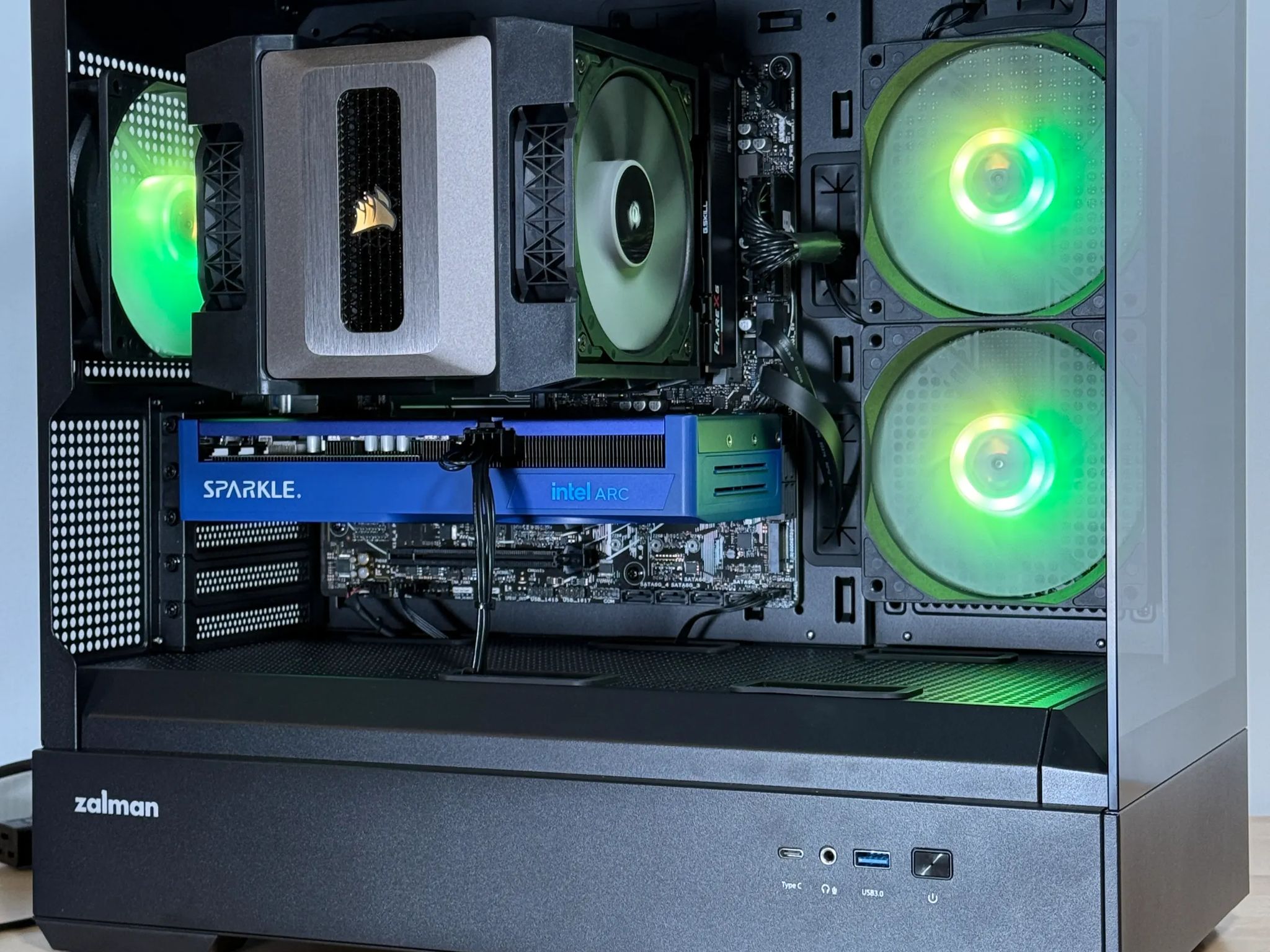 Intel Arc b570 Ryzen 7600 Gaming PC