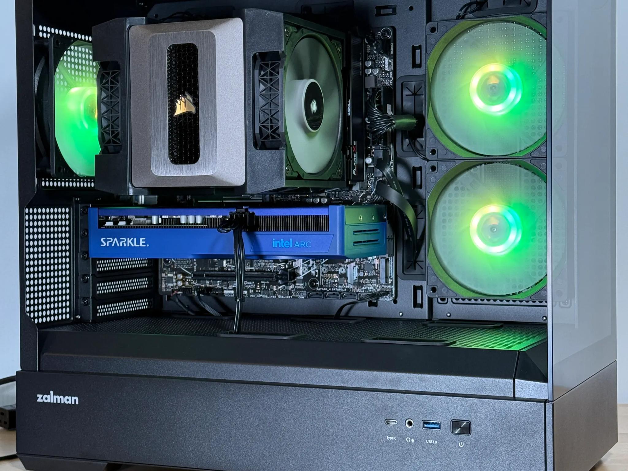Intel Arc b570 Ryzen 7600 Gaming PC