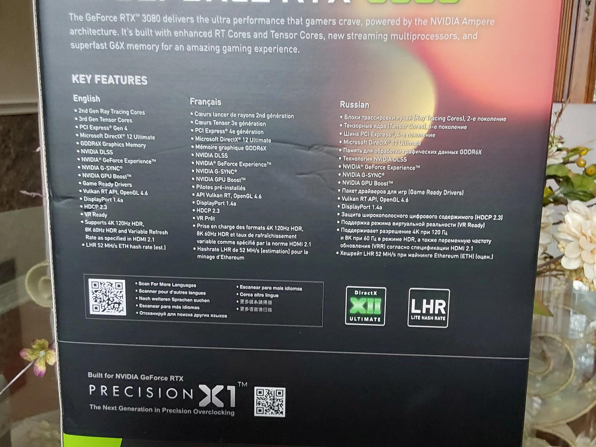 RARE! NEW WITH ORIGINAL FACTORY SEAL, EVGA GeForce RTX 3080 12GB OC XC3 ULTRA GAMING 12G-P5-4865-KL