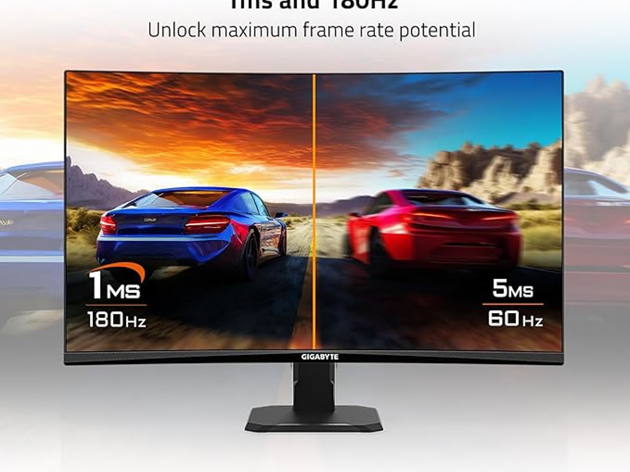 "Pro-Grade GIGABYTE GS27FC 27" 180Hz Curved Gaming Monitor"