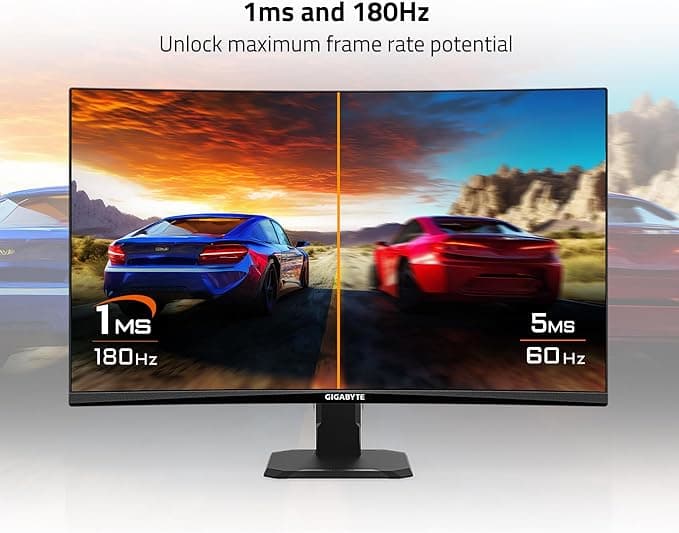 "Pro-Grade GIGABYTE GS27FC 27" 180Hz Curved Gaming Monitor"
