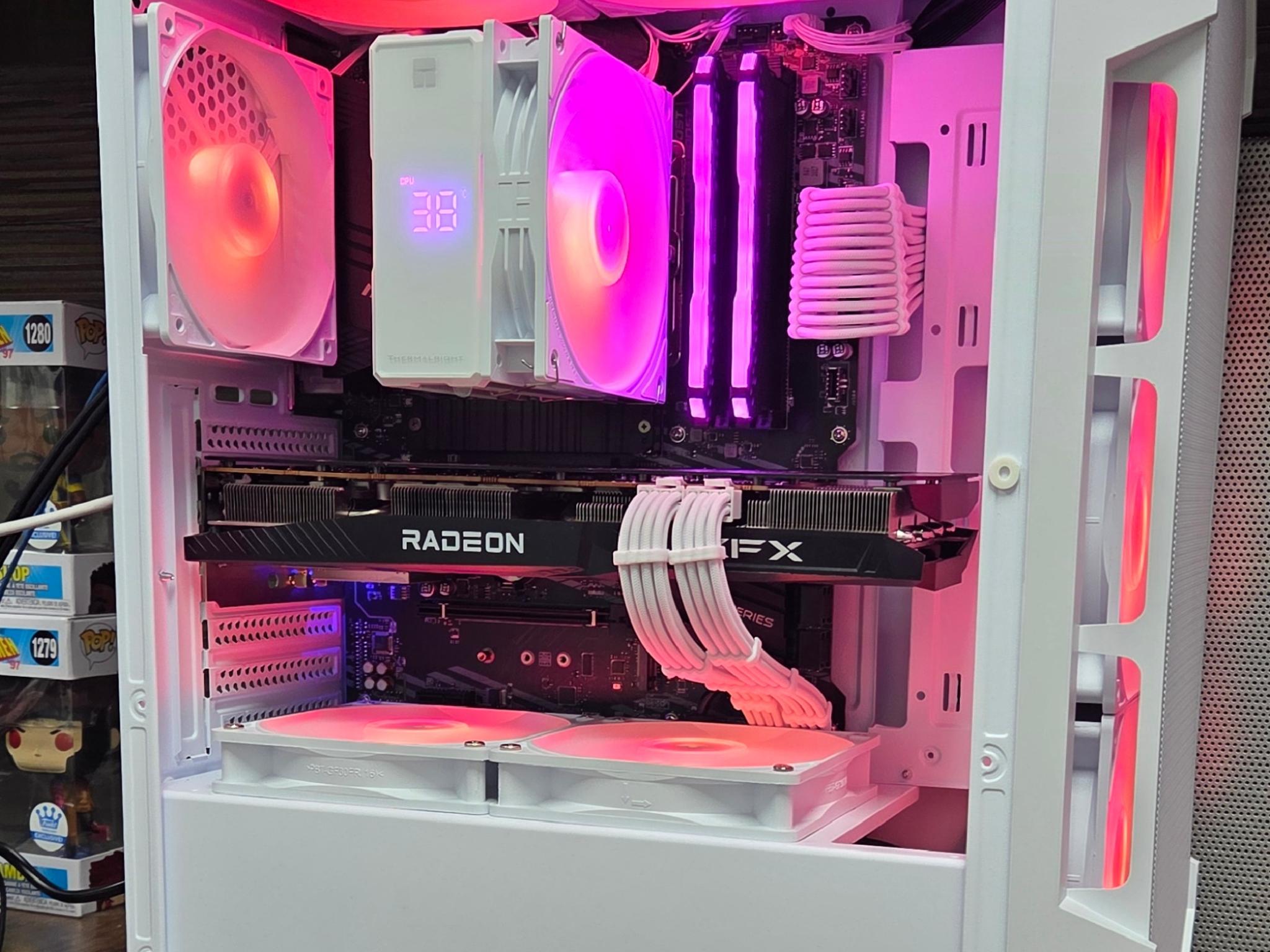❄️ UDGX Snowveil Shade — Ryzen 5 • RX 6700 10GB — 1080p/1440p White RGB Gaming PC