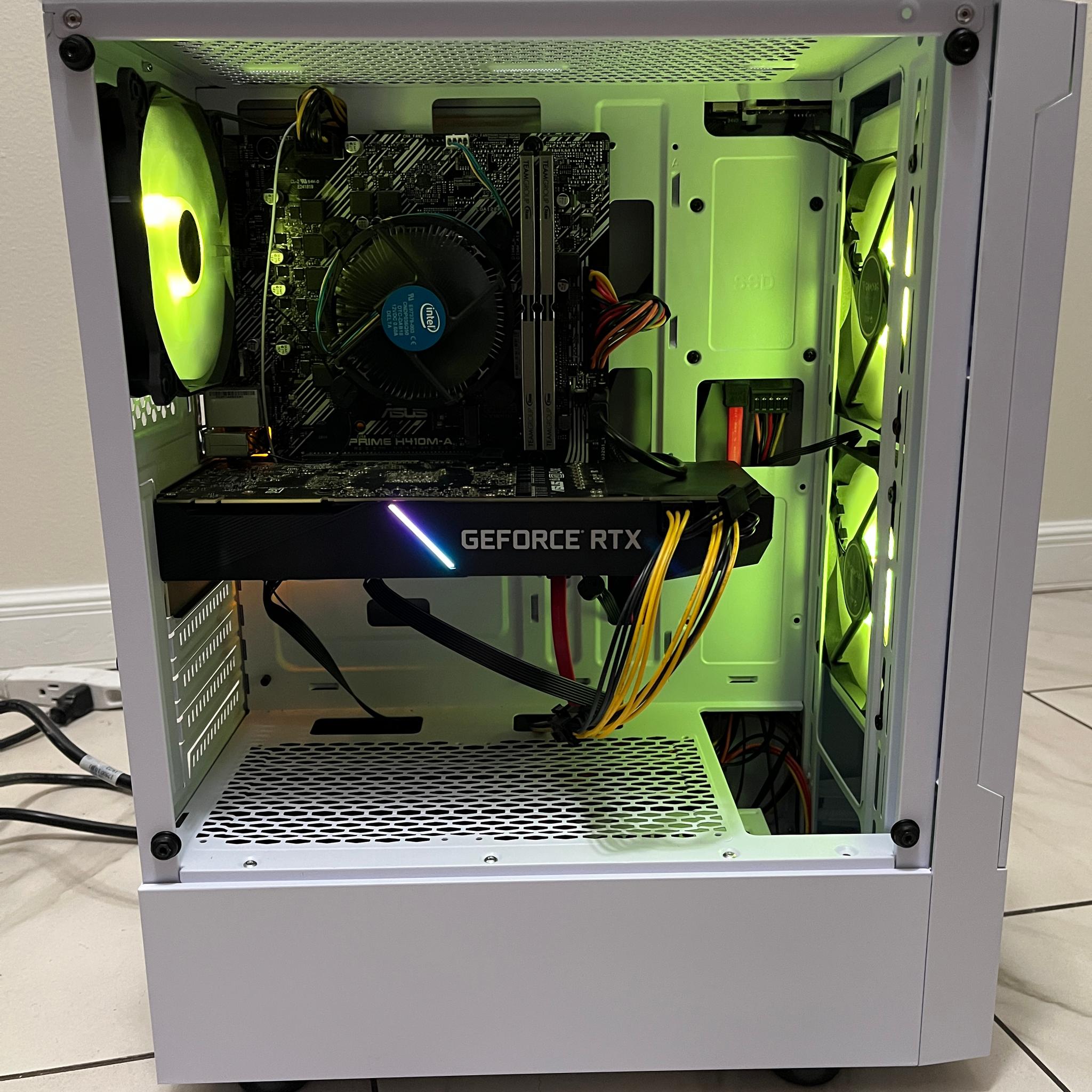 NVIDIA RTX 2070 Super, Intel i5-10400, 16GB RAM, 500 GB SSD, High FPS RGB Gaming PC w/ Wi-Fi
