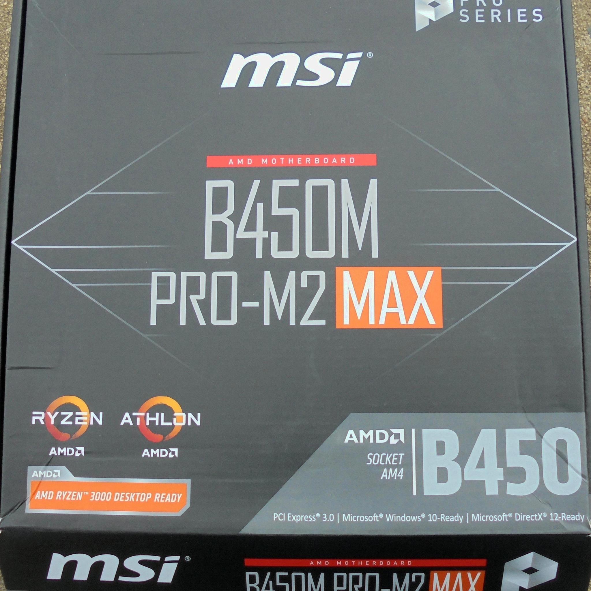 MSI B450M PRO-M2 MAX Micro ATX AM4 Motherboard
