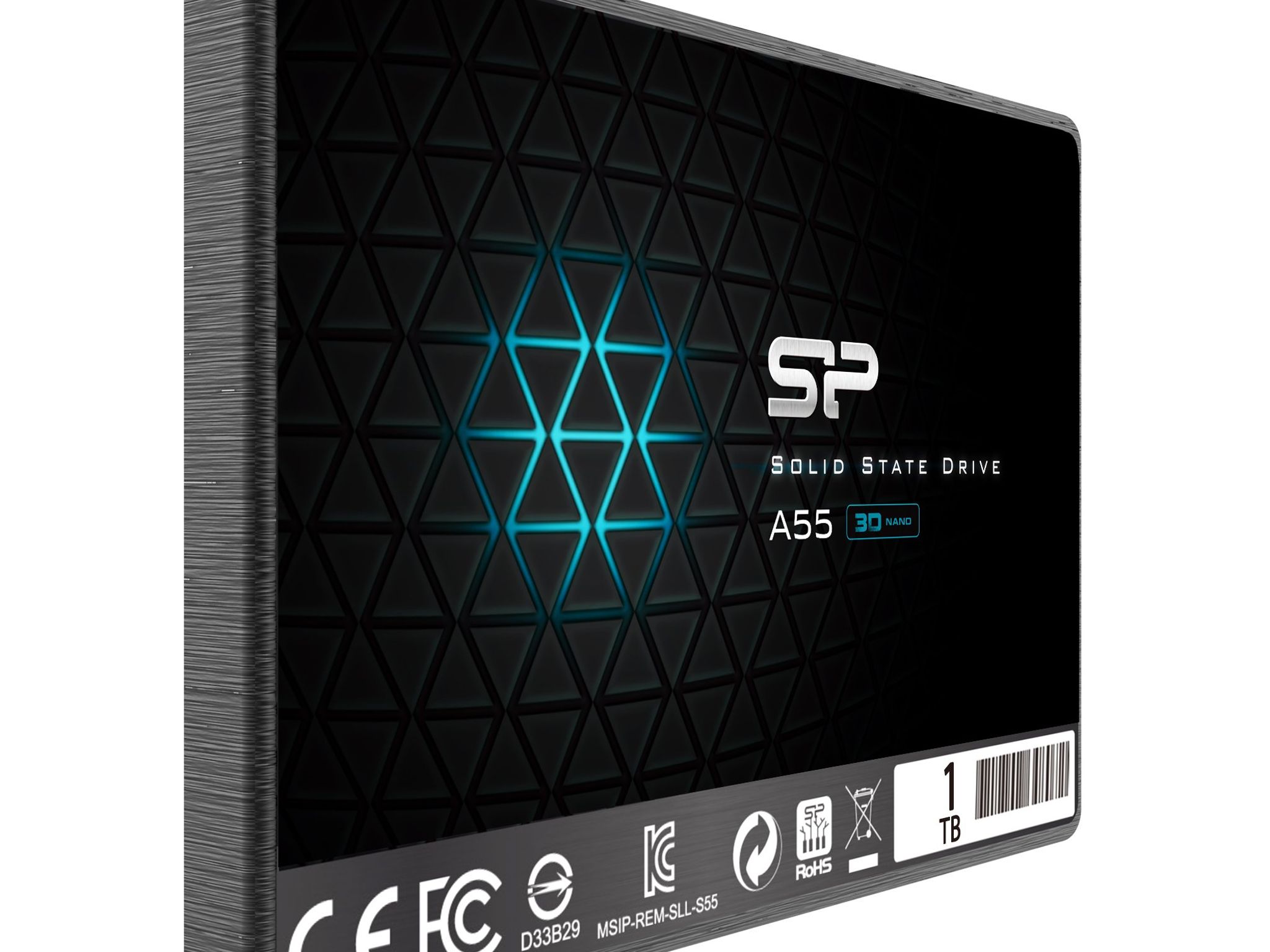 SP 1TB SSD 3D NAND A55 SLC Cache Performance Boost SATA III 2.5" (SP001TBSS3A55S25) - Used