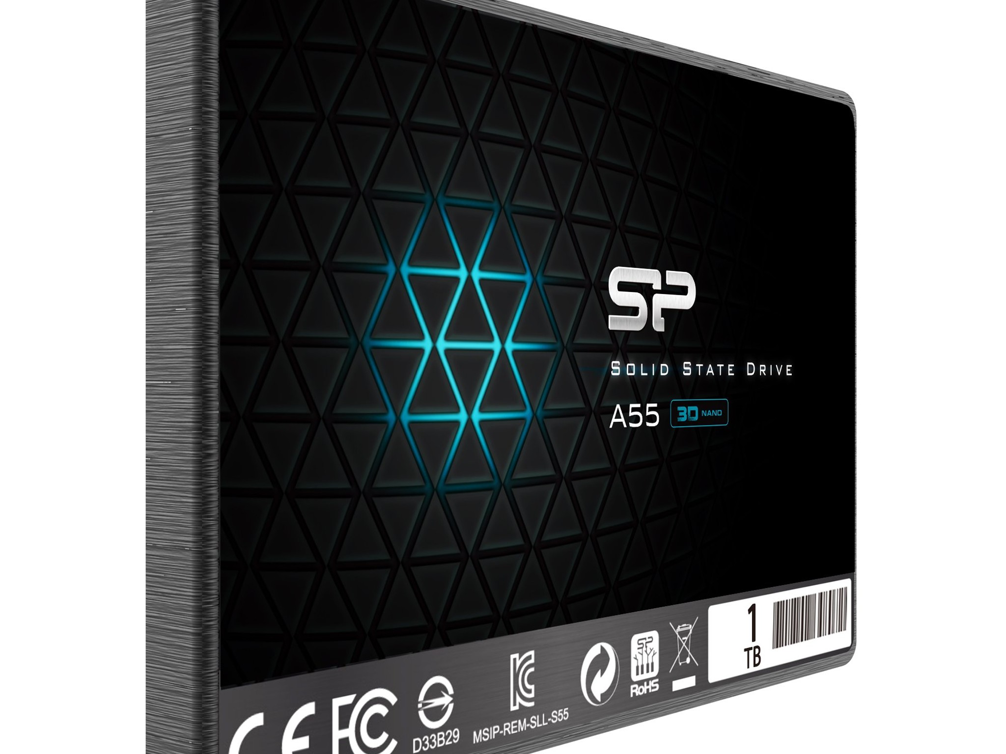 SP 1TB SSD 3D NAND A55 SLC Cache Performance Boost SATA III 2.5" (SP001TBSS3A55S25) - Used