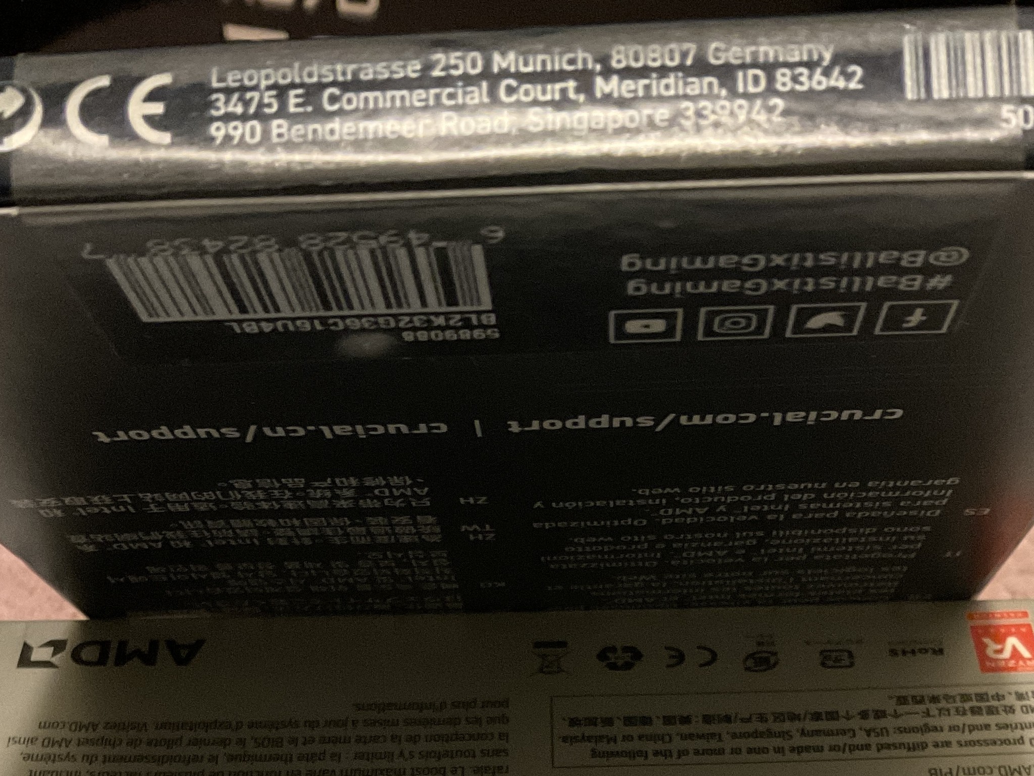 ASRock X570 Taichi Razer Edition Motherboard|Ryzen 9 5950X CPU|Crucial Ballistix DDR4 64GB kit