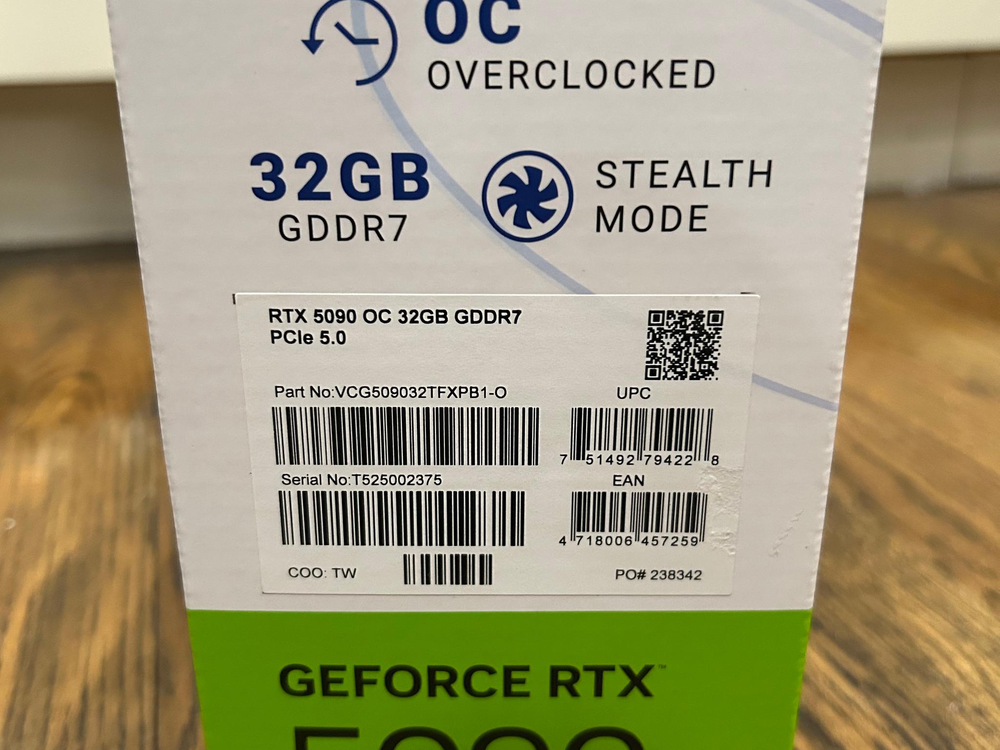 PNY GeForce RTX 5090 Overclocked Triple Fan