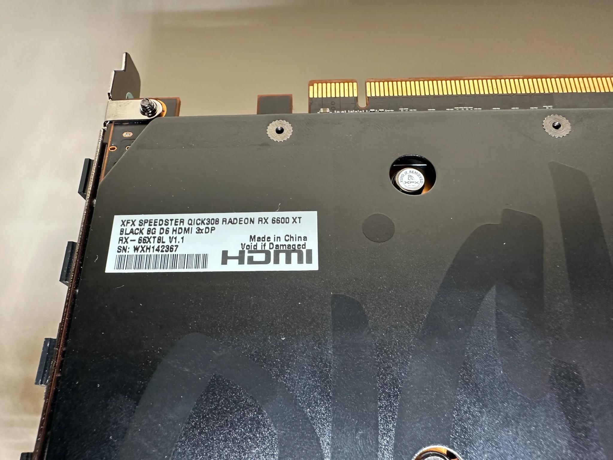 XFX Speedster QICK 308 AMD Radeon RX 6600 XT