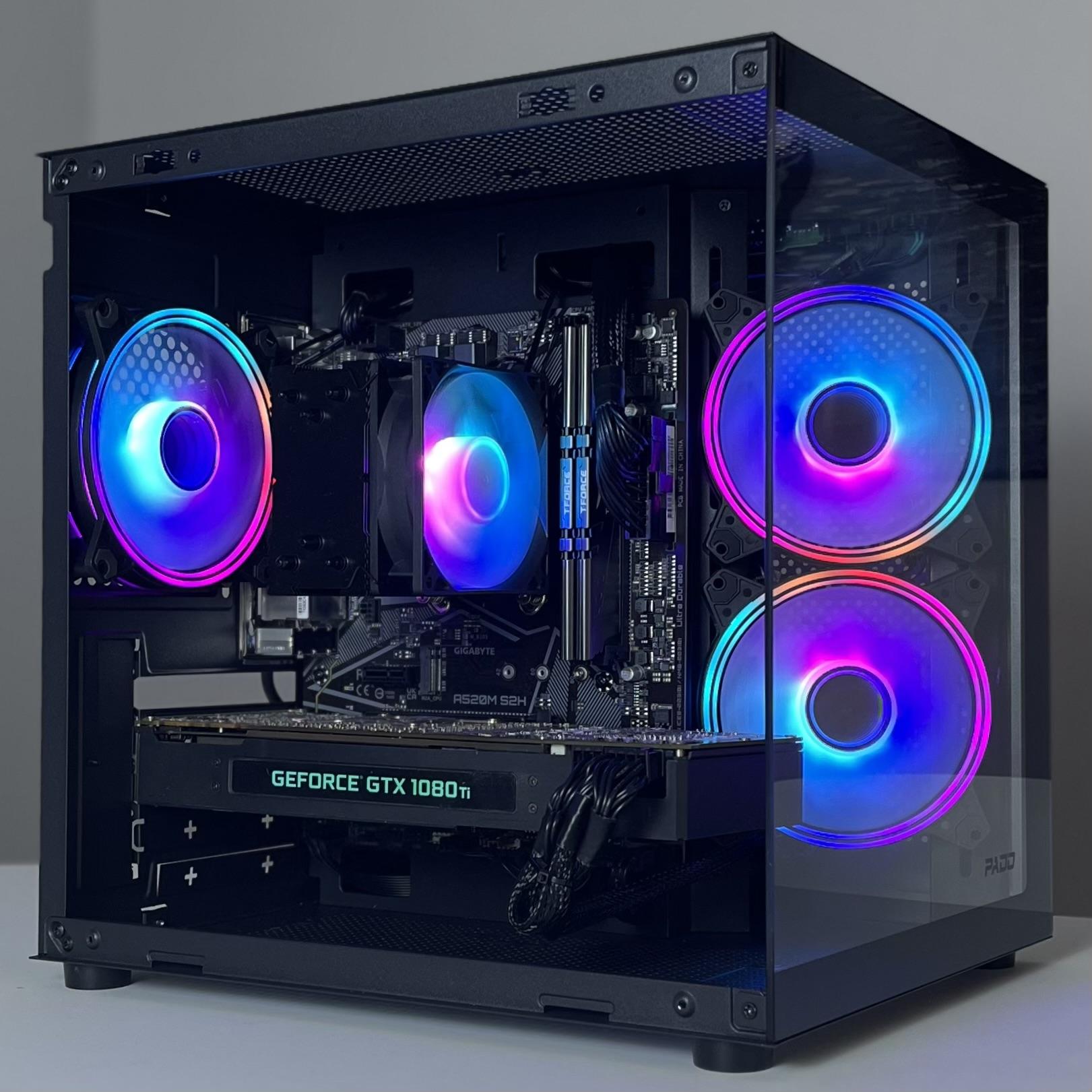 ▪️CLEAN LOOKING▪️💰 MAX PERFORMANCE 💰🟥RYZEN 5 5500🟥🟩 GTX 1080TI 🟩 GAMING PC