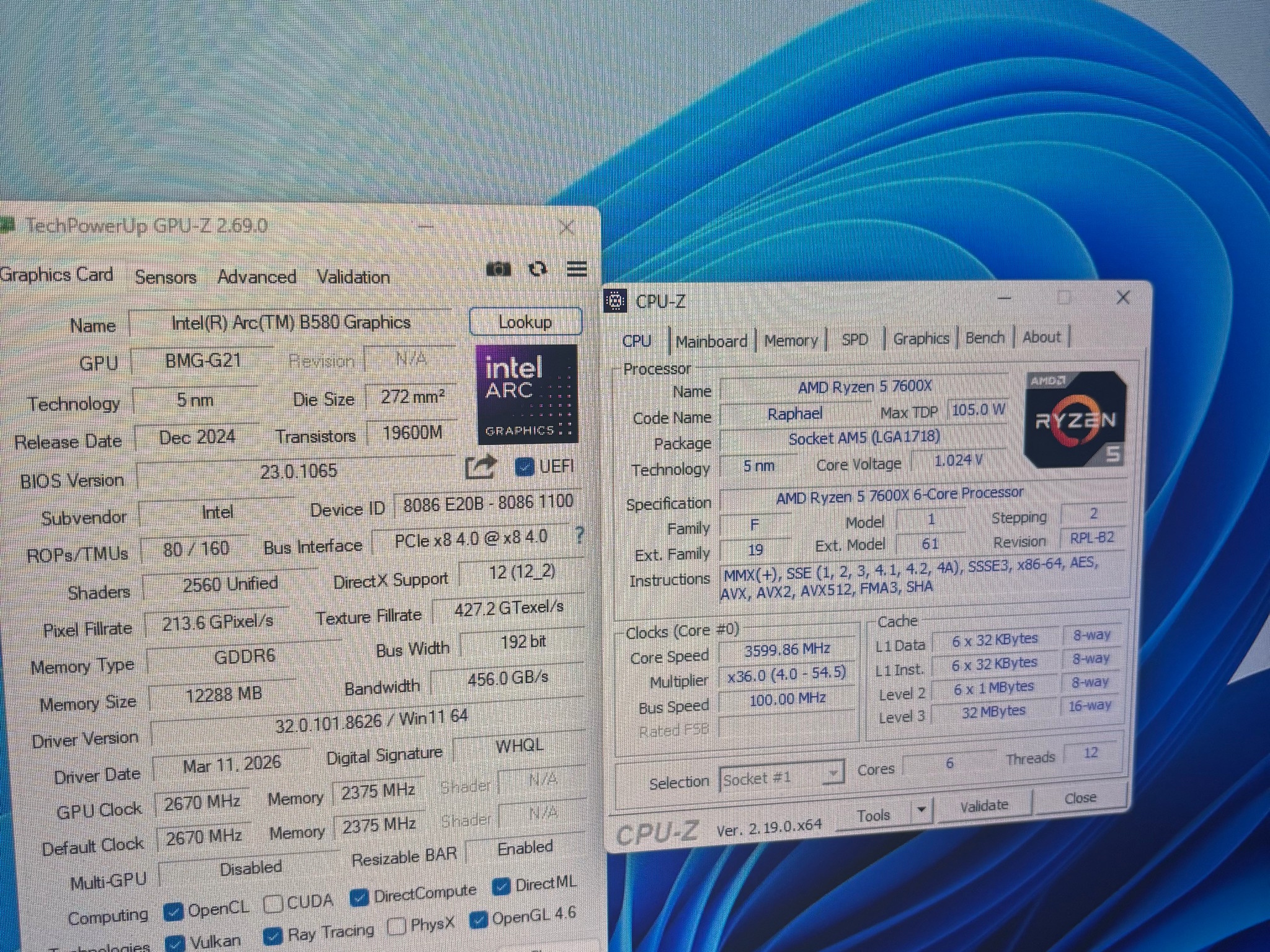 Entry AM5 1080p & 1440p Gaming PC | LE Arc B580 12 GB | Ryzen 5 7600x | 100% Set Up & Ready to Play