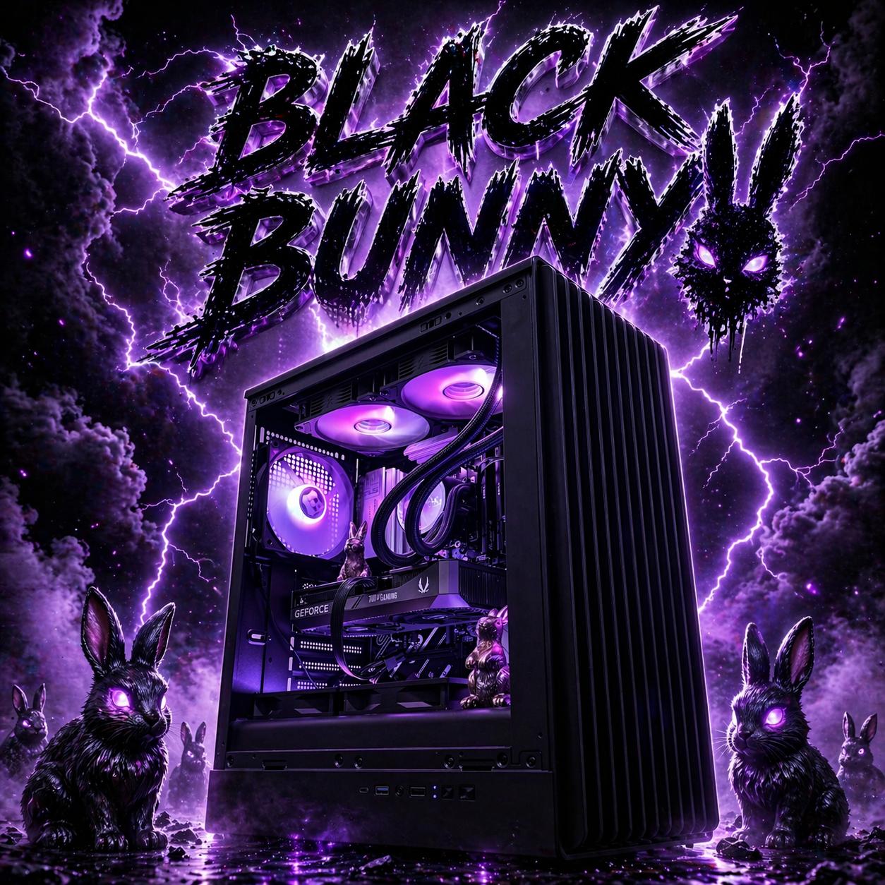 🖤🐰"Black Bunny"🐰🖤 | 1440p/4k Gaming | RTX 5060 Ti 16gb | Ryzen 5 9600X | 32GB DDR5 | 1TB NVMe