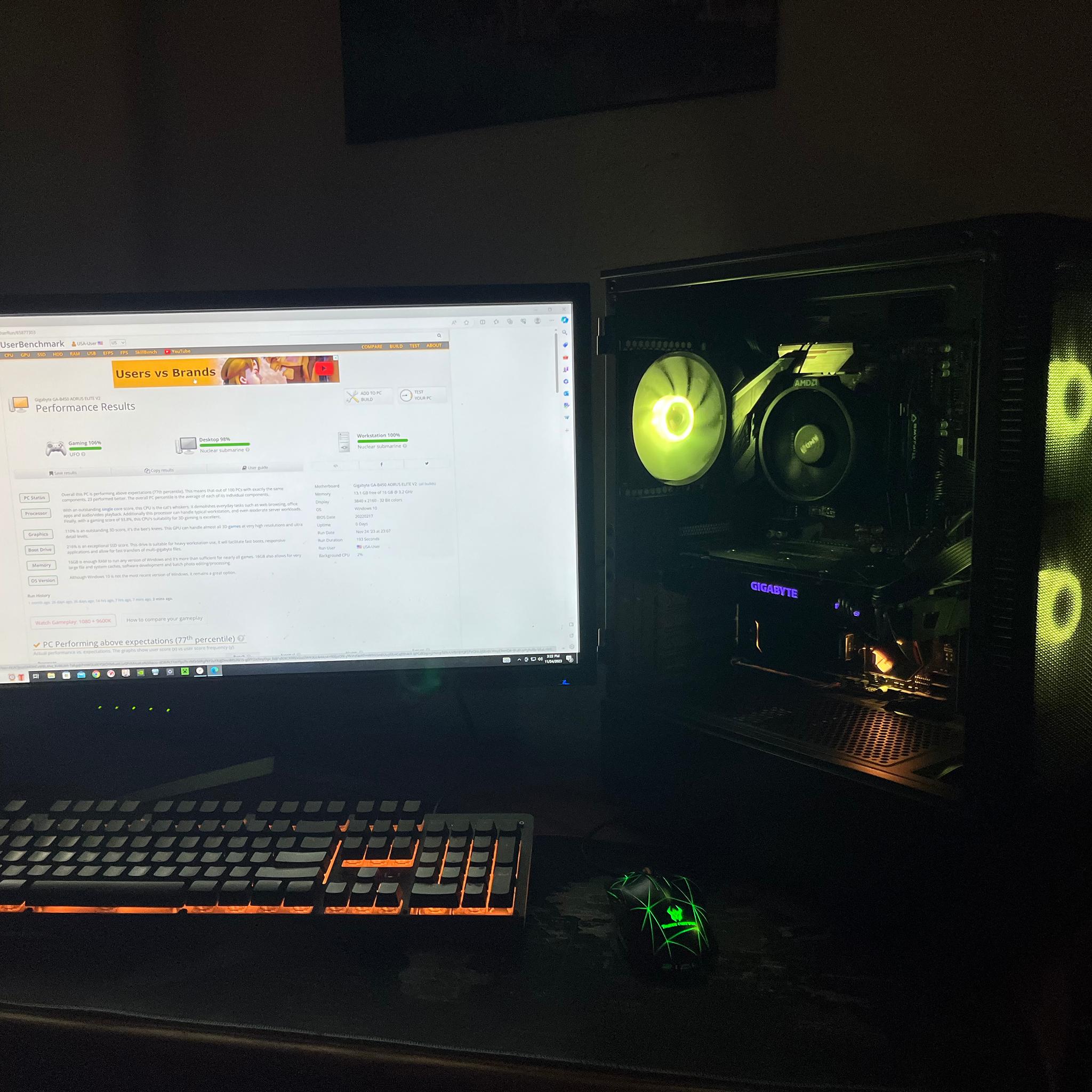 BLACK FRIDAY!!! Budget 4K/1440p RYZEN 5 GTX 1080 32GB Custom Gaming Set Up (NEW/USED) FREE SHIPPING