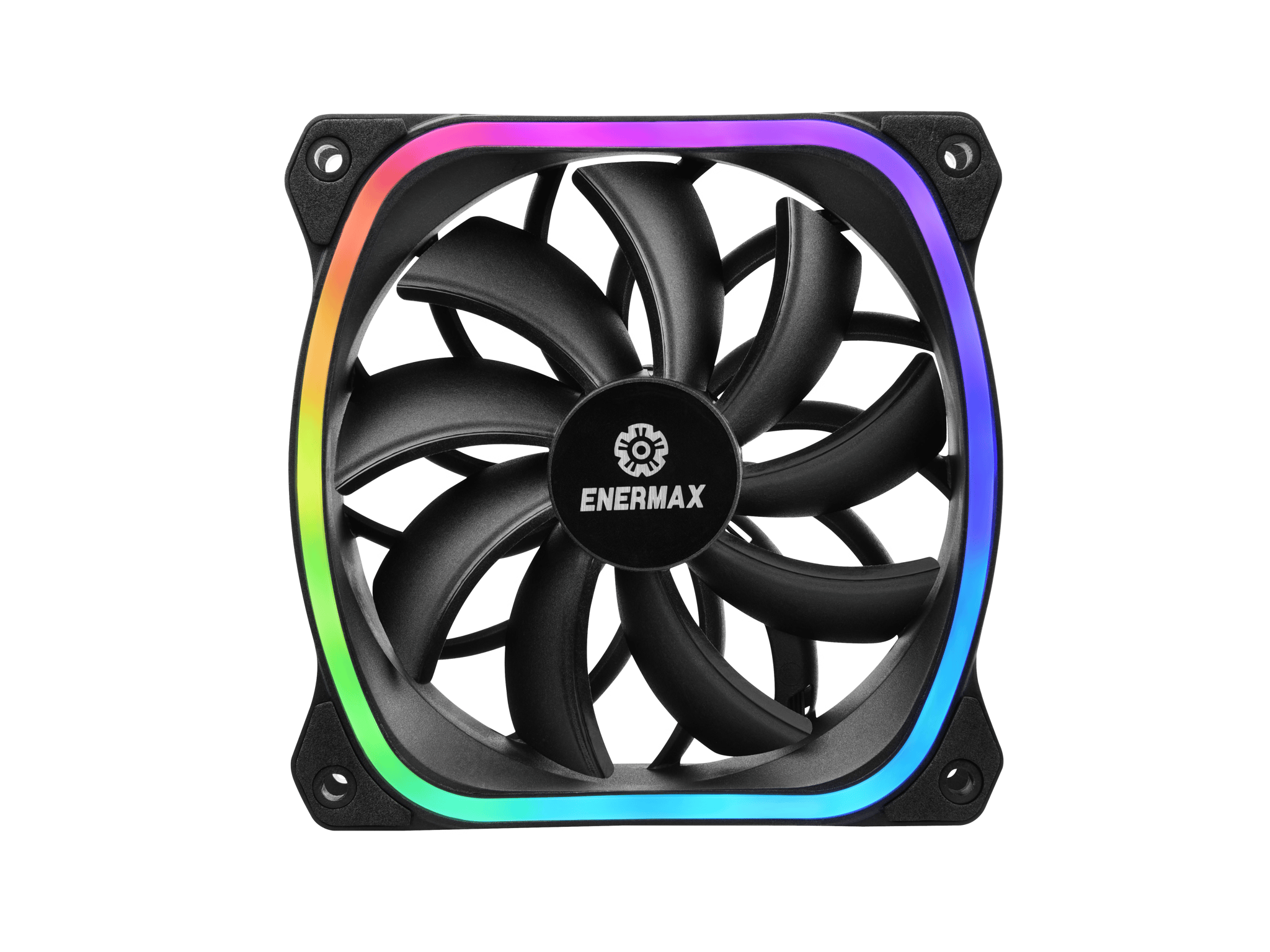 Enermax SquA RGB aRGB 120MM PWM Fan - Black (3-Pack)