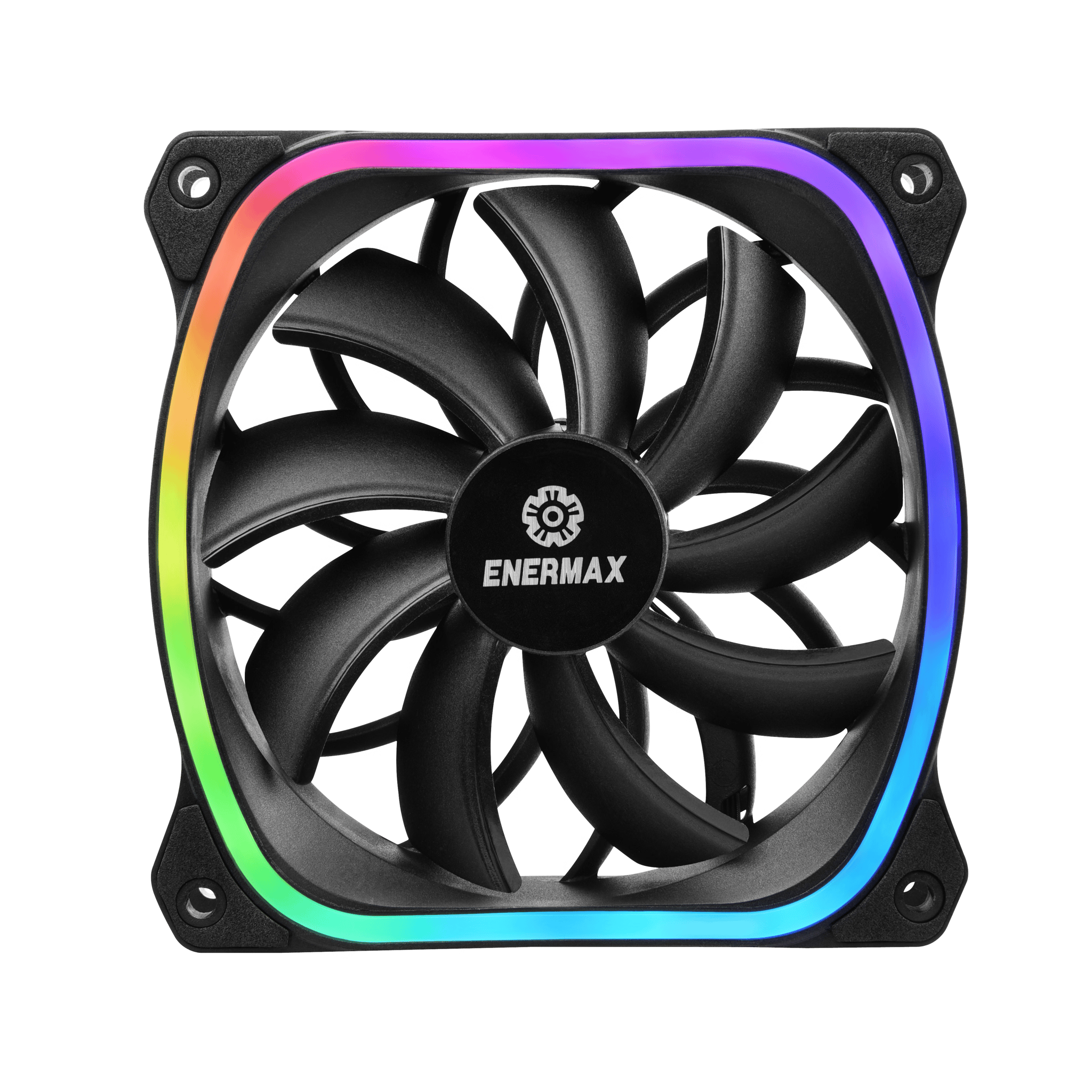 Enermax SquA RGB aRGB 120MM PWM Fan - Black (3-Pack)