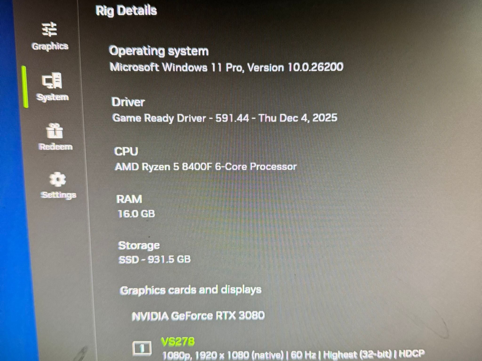 RTX 3080 | Ryzen 5 8400F | Gaming PC | 16GB DDR5 | WIFI