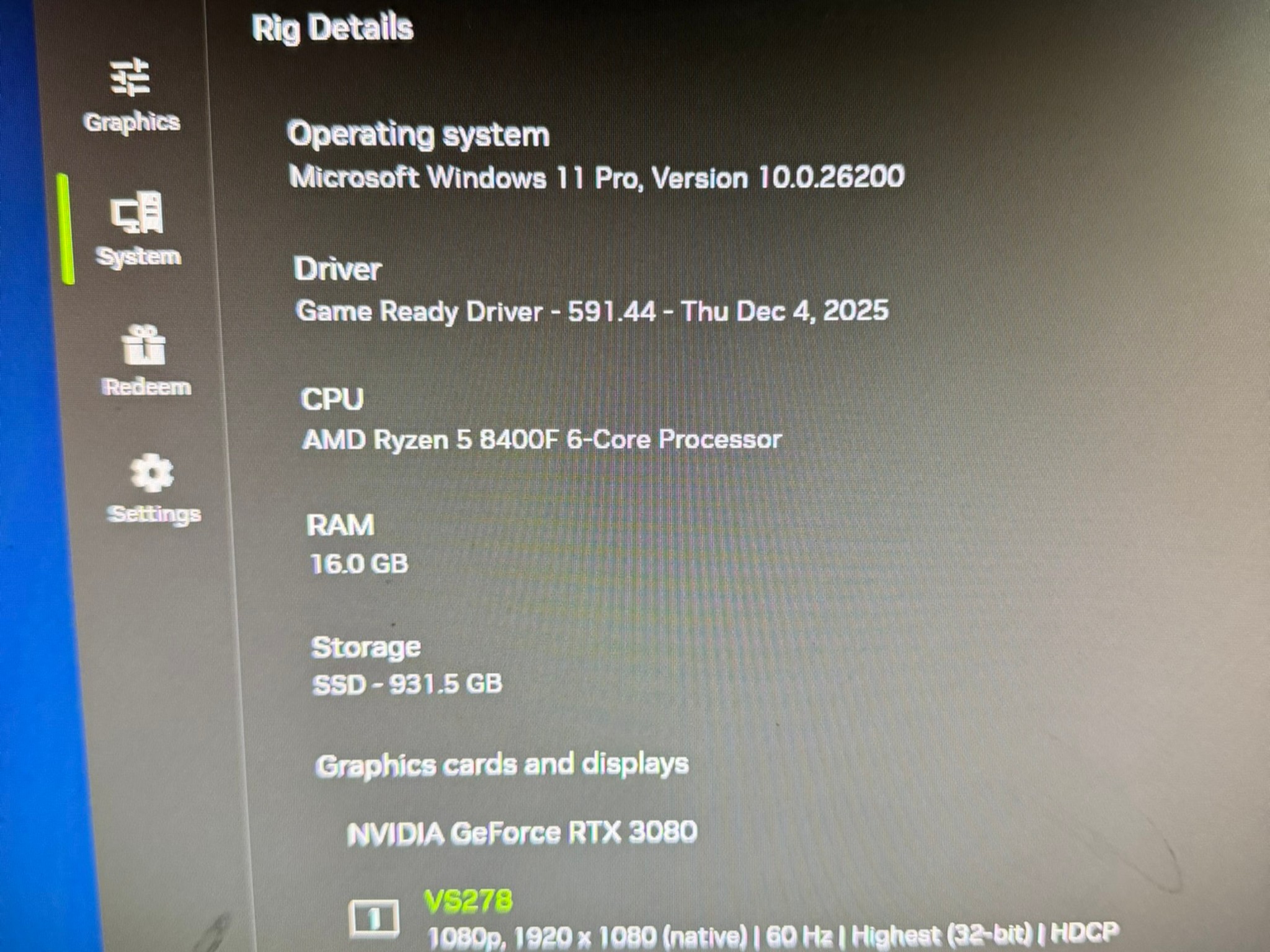 RTX 3080 | Ryzen 5 8400F | Gaming PC | 16GB DDR5 | WIFI