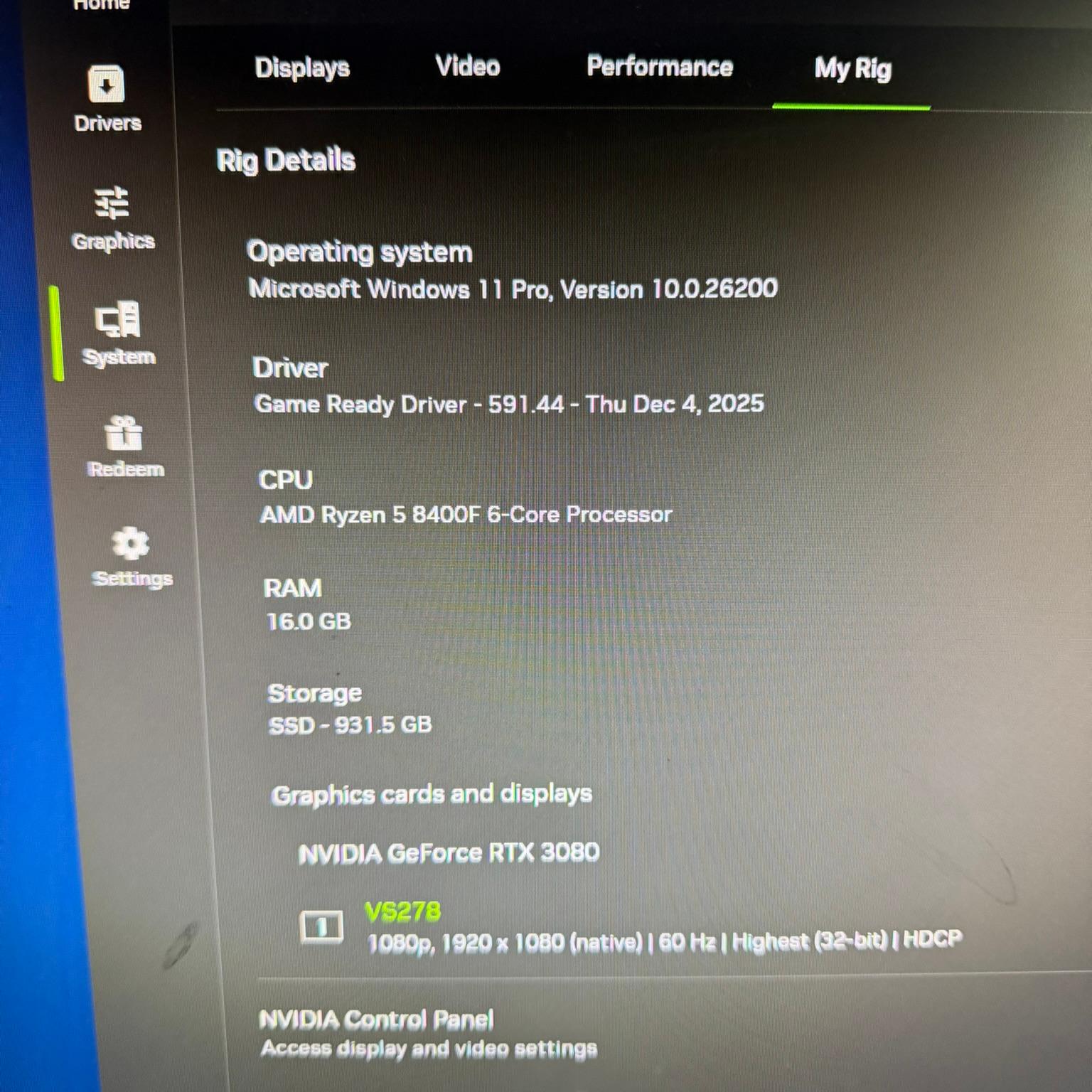 RTX 3080 | Ryzen 5 8400F | Gaming PC | 16GB DDR5 | WIFI