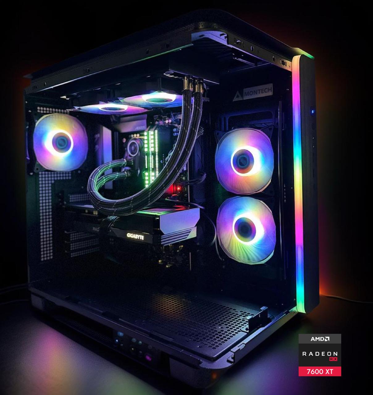 GLACIER🧊GAMER | RYZEN 9600X | RX 7600XT | 32GB DDR5 | 1TB SSD |WIFI-BT