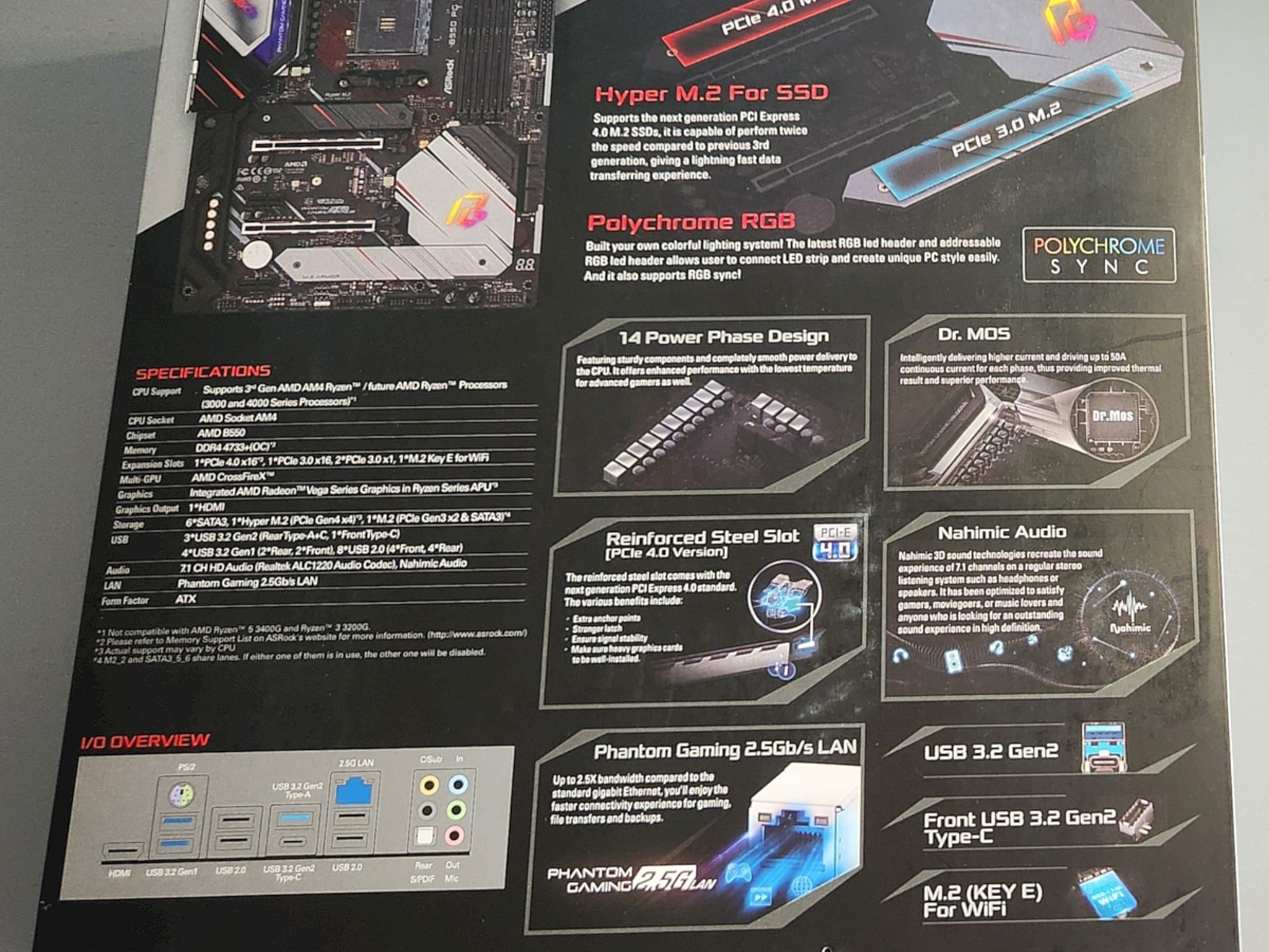 ASRock B550 PG Velocita + Intel AX210 Wifi 6E card + Asus Wifi 6E antenna