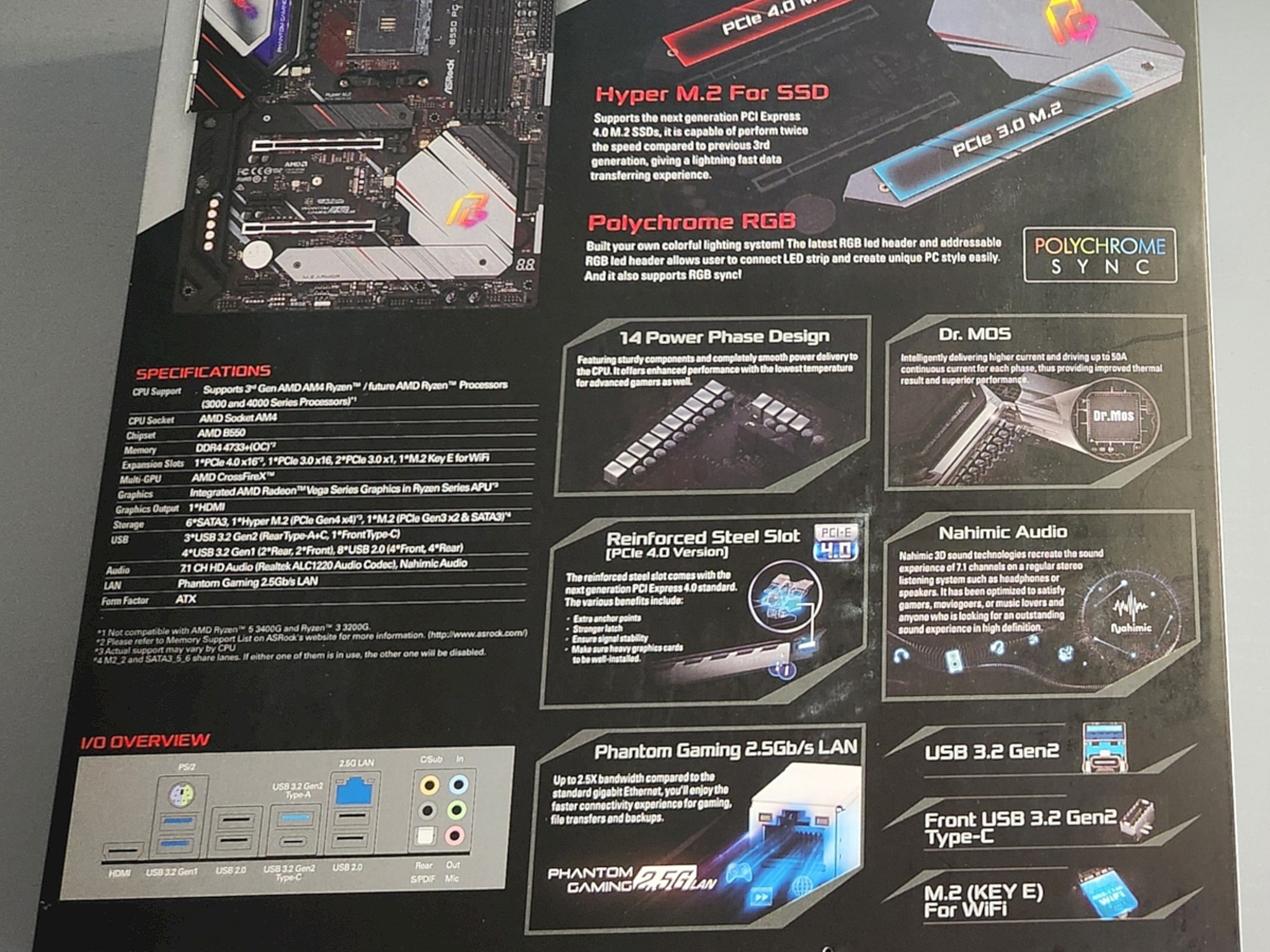 ASrock B550 PG Velocita + Intel AX210 Wifi 6E card + Asus Wifi 6E antenna
