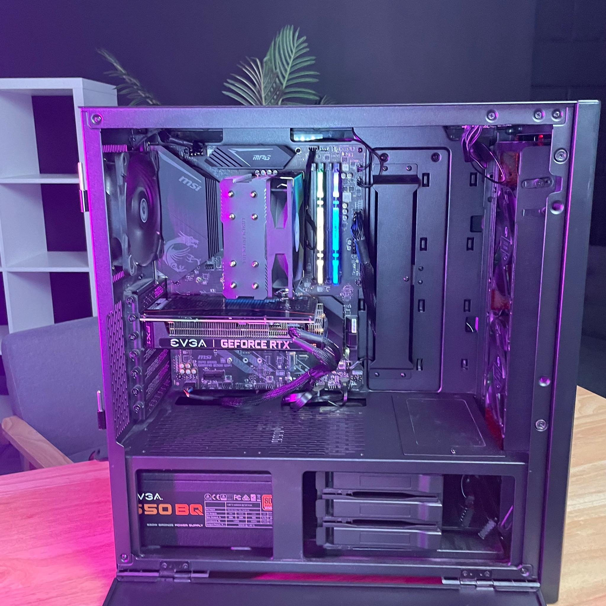 High-Performance Gaming PC: Ryzen 5 5600x, RTX 3060, 512GB NVMe SSD, 16GB RAM, RGB Tower