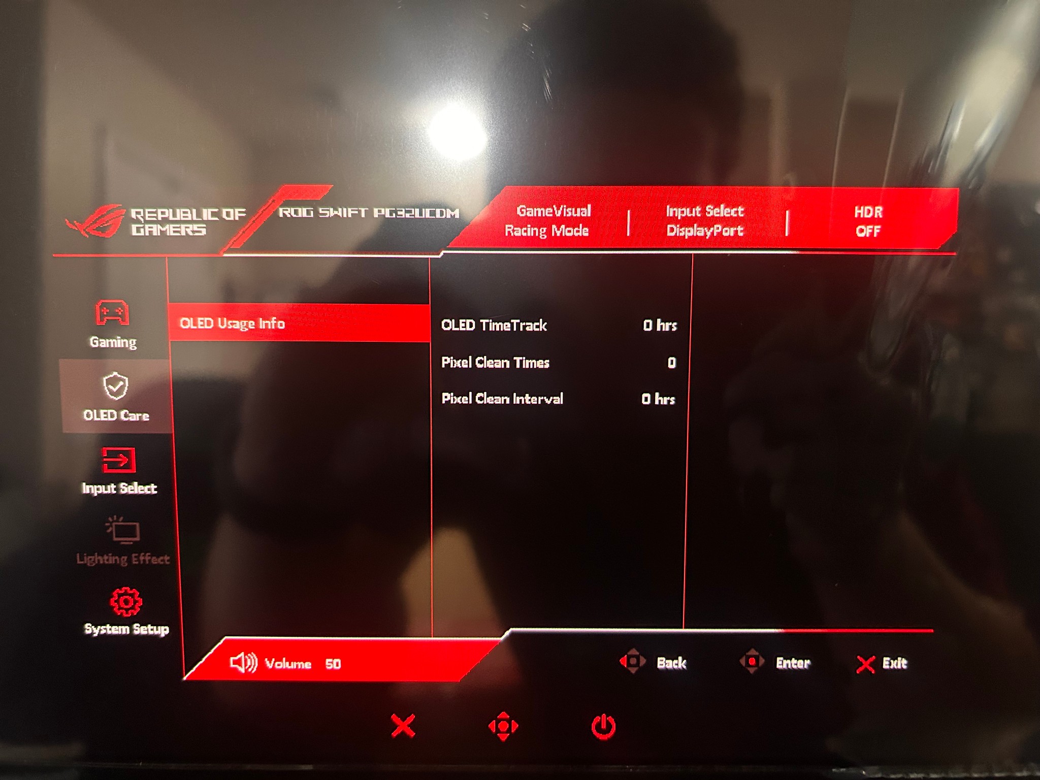 ASUS ROG Swift 32" OLED 4K (3840 x 2160) 240Hz Gaming Monitor (PG32UCDM) (0 HOURS USED)