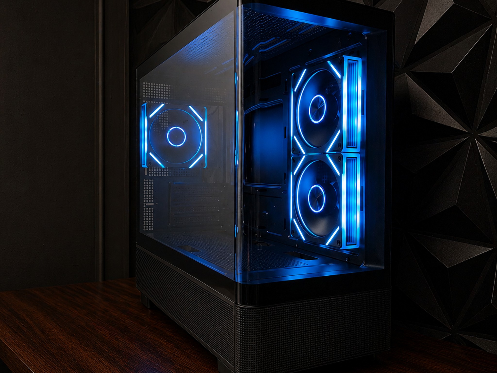 Black Curved Glass ARGB Tempered Glass MATX Mid-Tower Gaming PC Case
