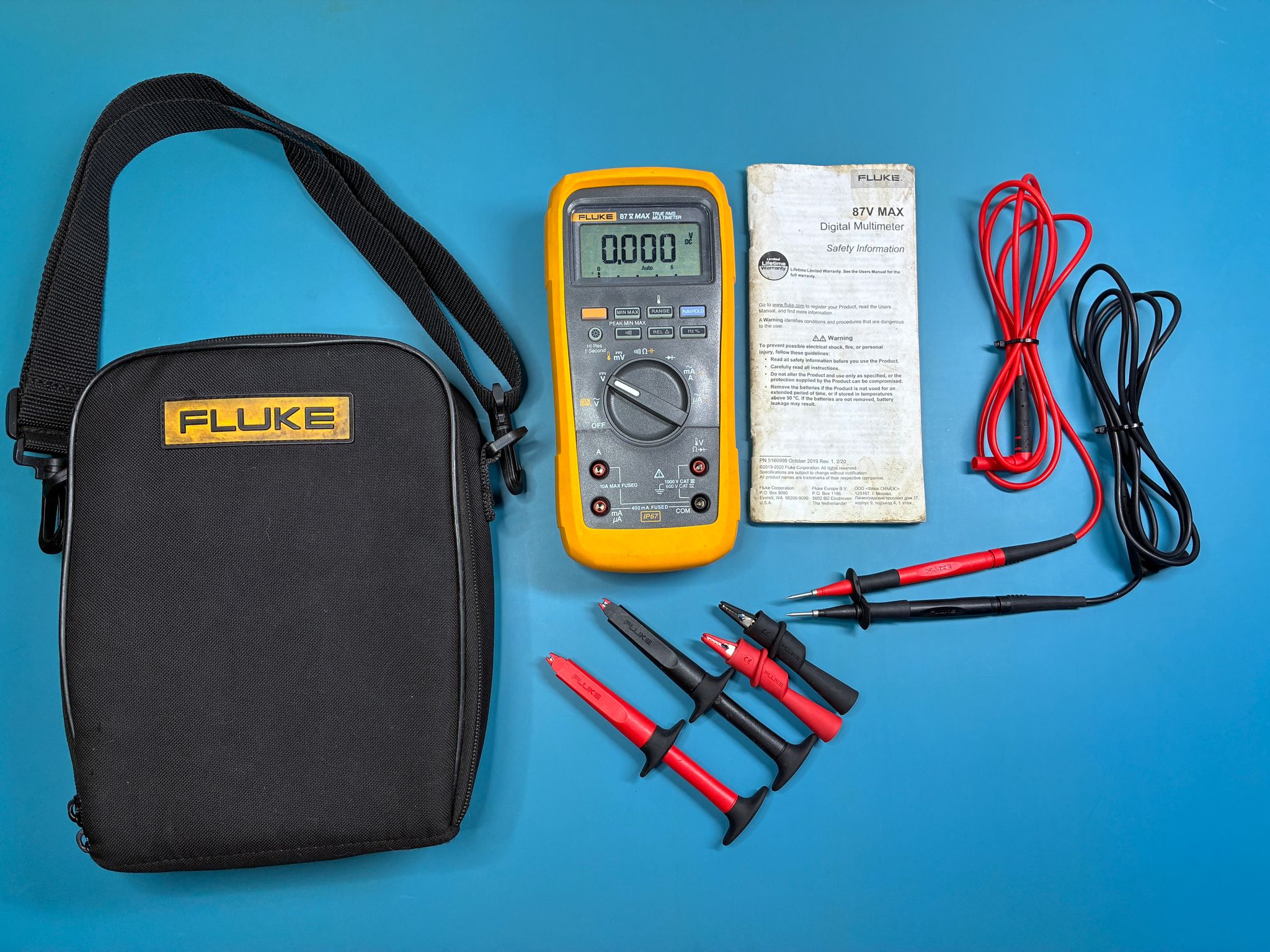 Fluke 87V MAX True-RMS Digital Multimeter (Electronics Lab Equipment)