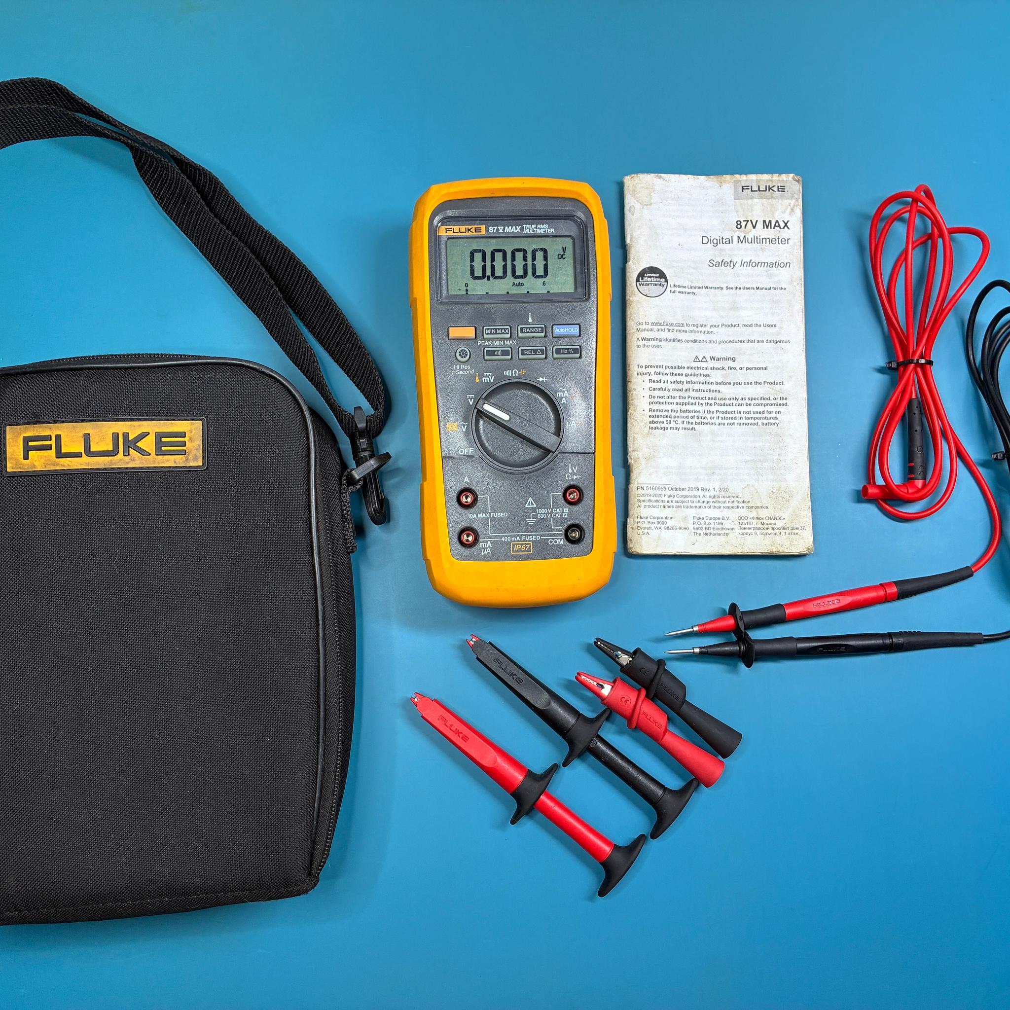 Fluke 87V MAX True-RMS Digital Multimeter (Electronics Lab Equipment)